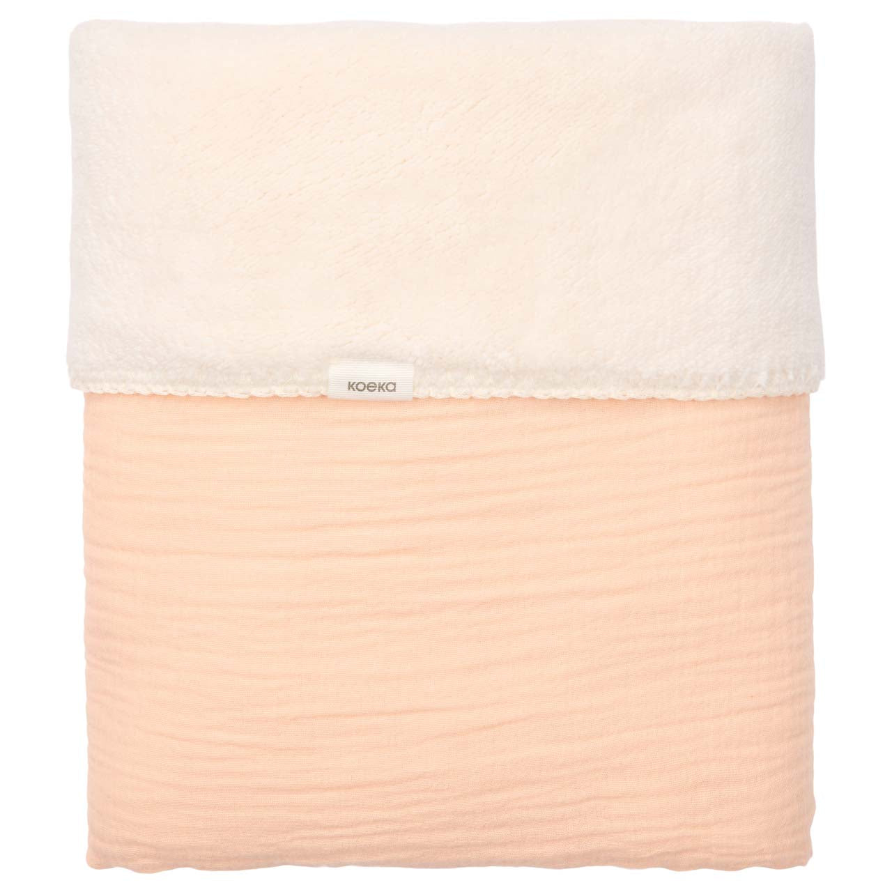 Koeka wiegdeken Teddy Faro peach