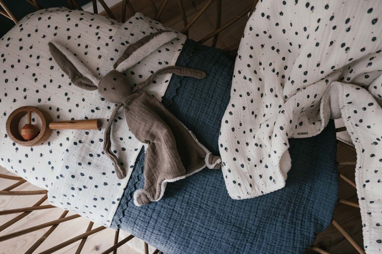 Koeka wiegdeken Teddy Lugo off white