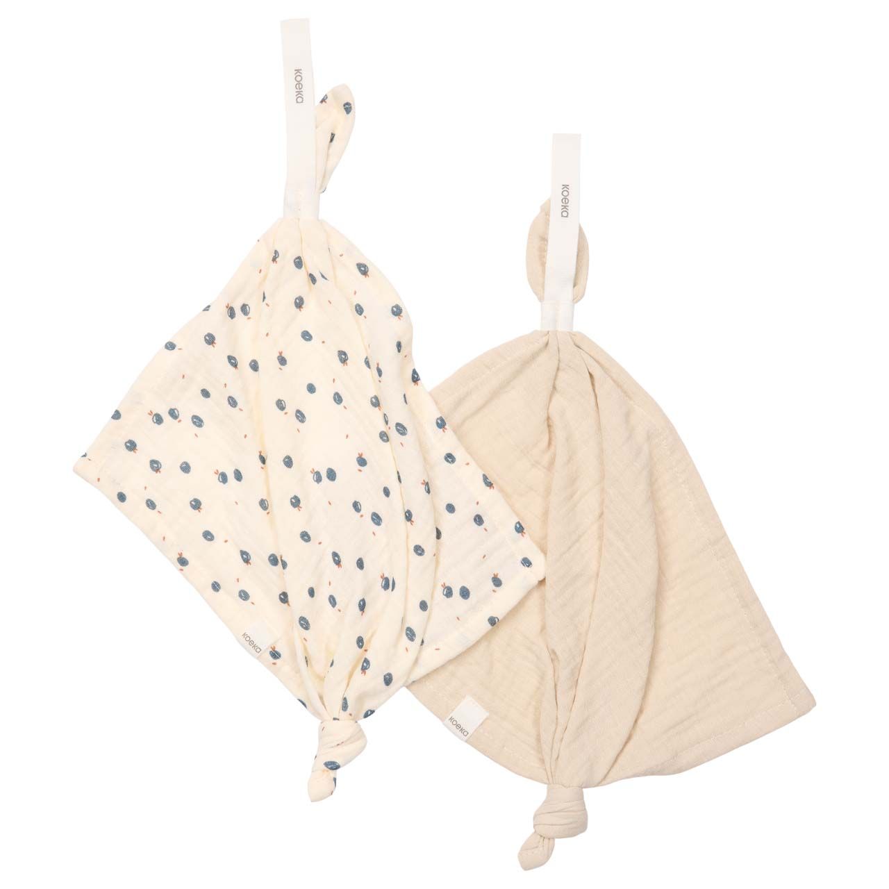 Koeka speendoekje 2-pack Lugo off white/ warm white