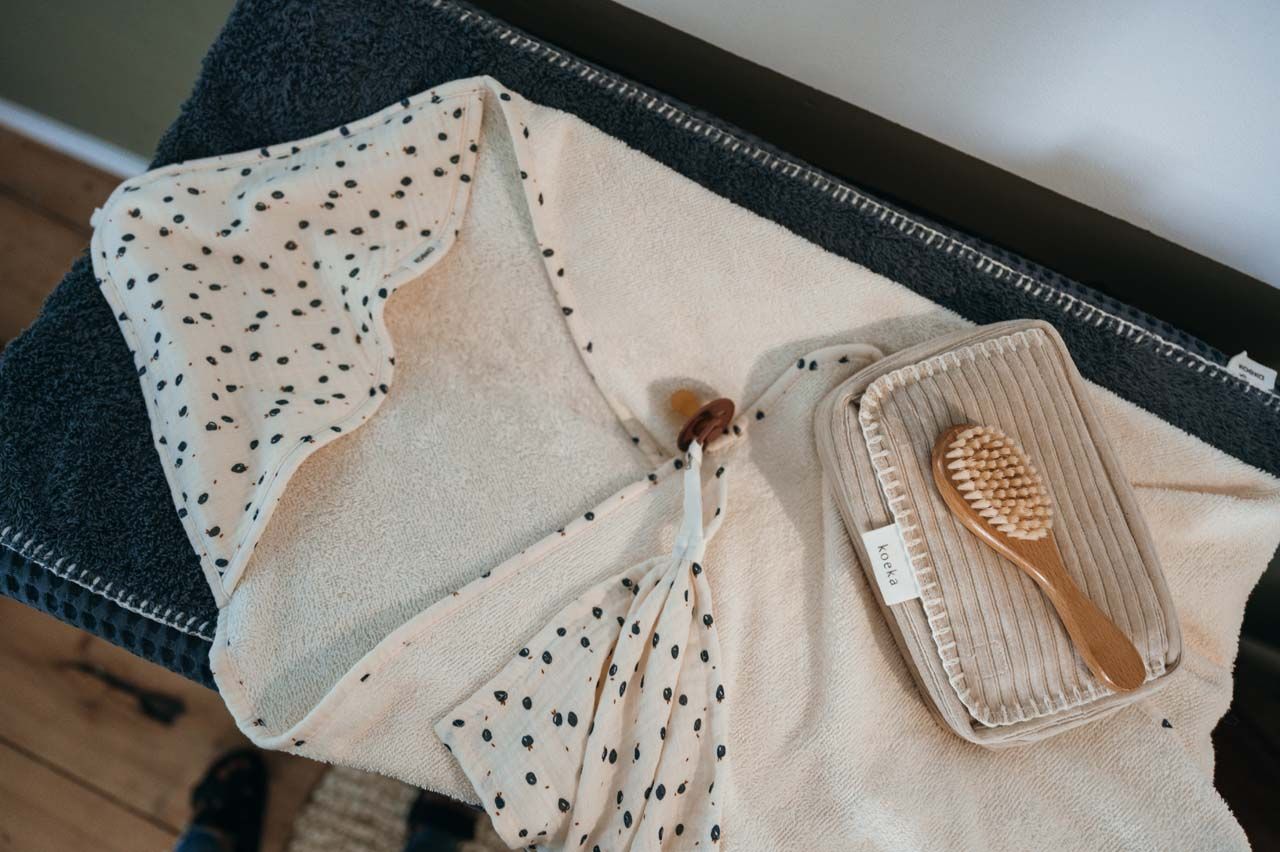 Koeka speendoekje 2-pack Lugo off white/ warm white