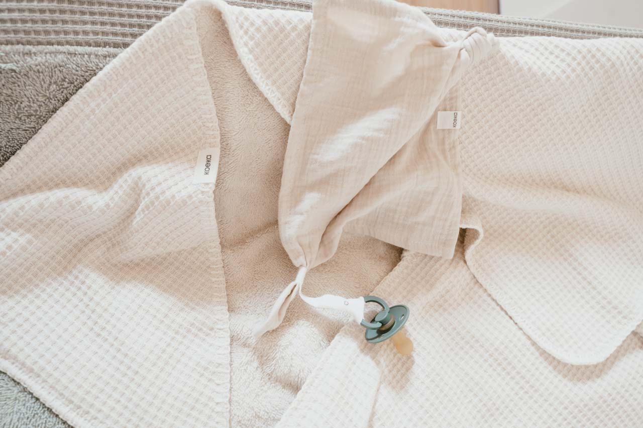 Koeka speendoekje 2-pack Lugo off white/ warm white