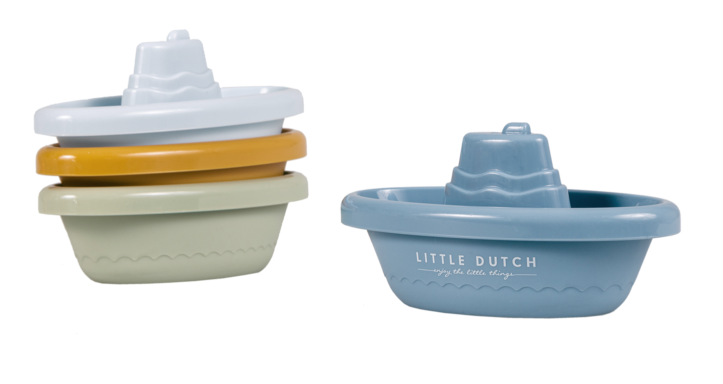 Little Dutch stapelbare badbootjes blauw