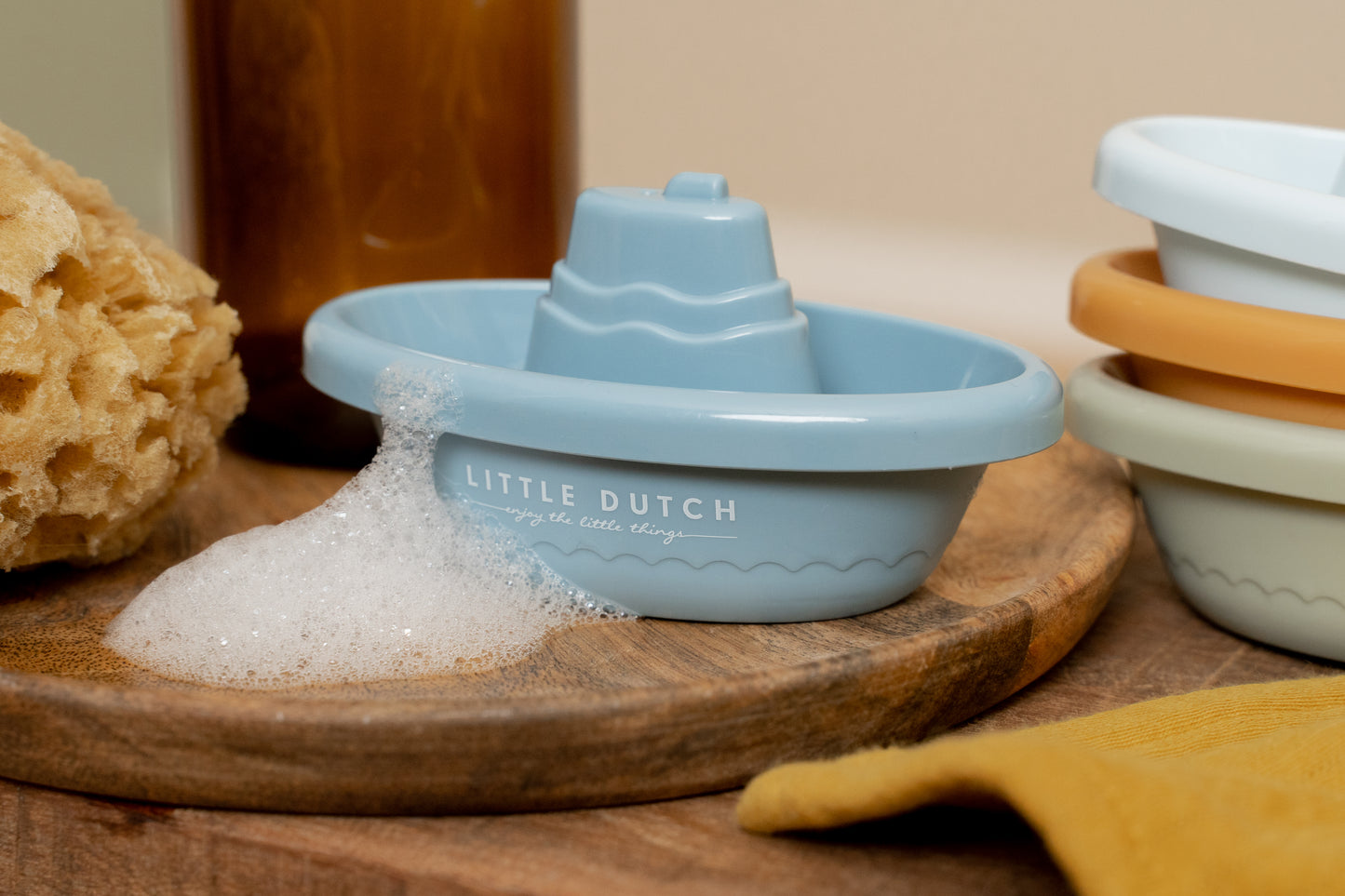 Little Dutch stapelbare badbootjes blauw