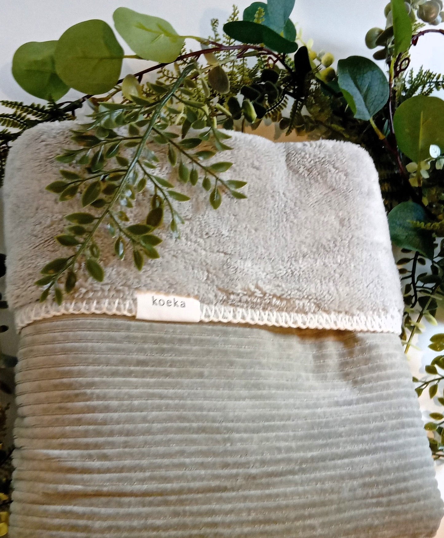 Koeka wiegdeken Teddy Shadow Green