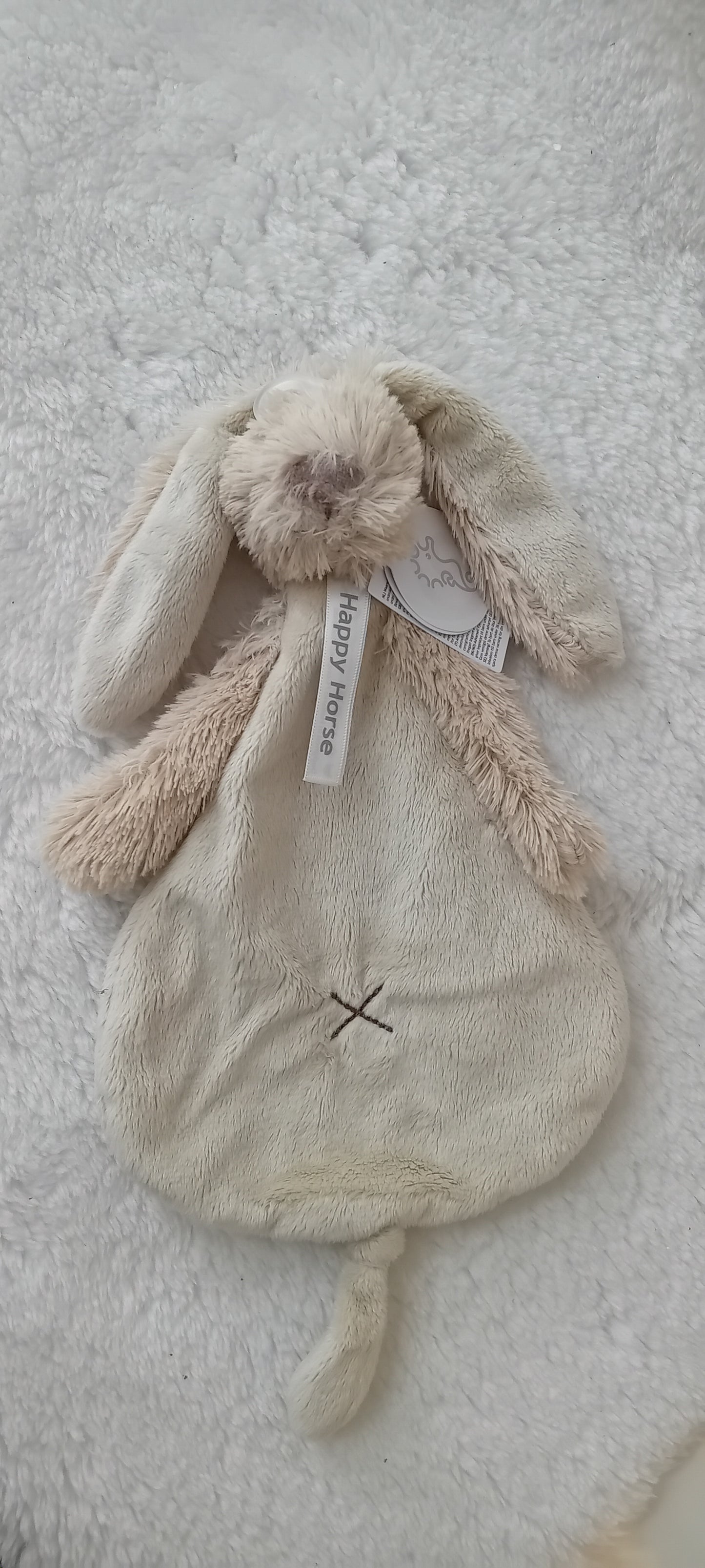 Happy Horse Rabbit Richie knuffel-(speen)doekje beige