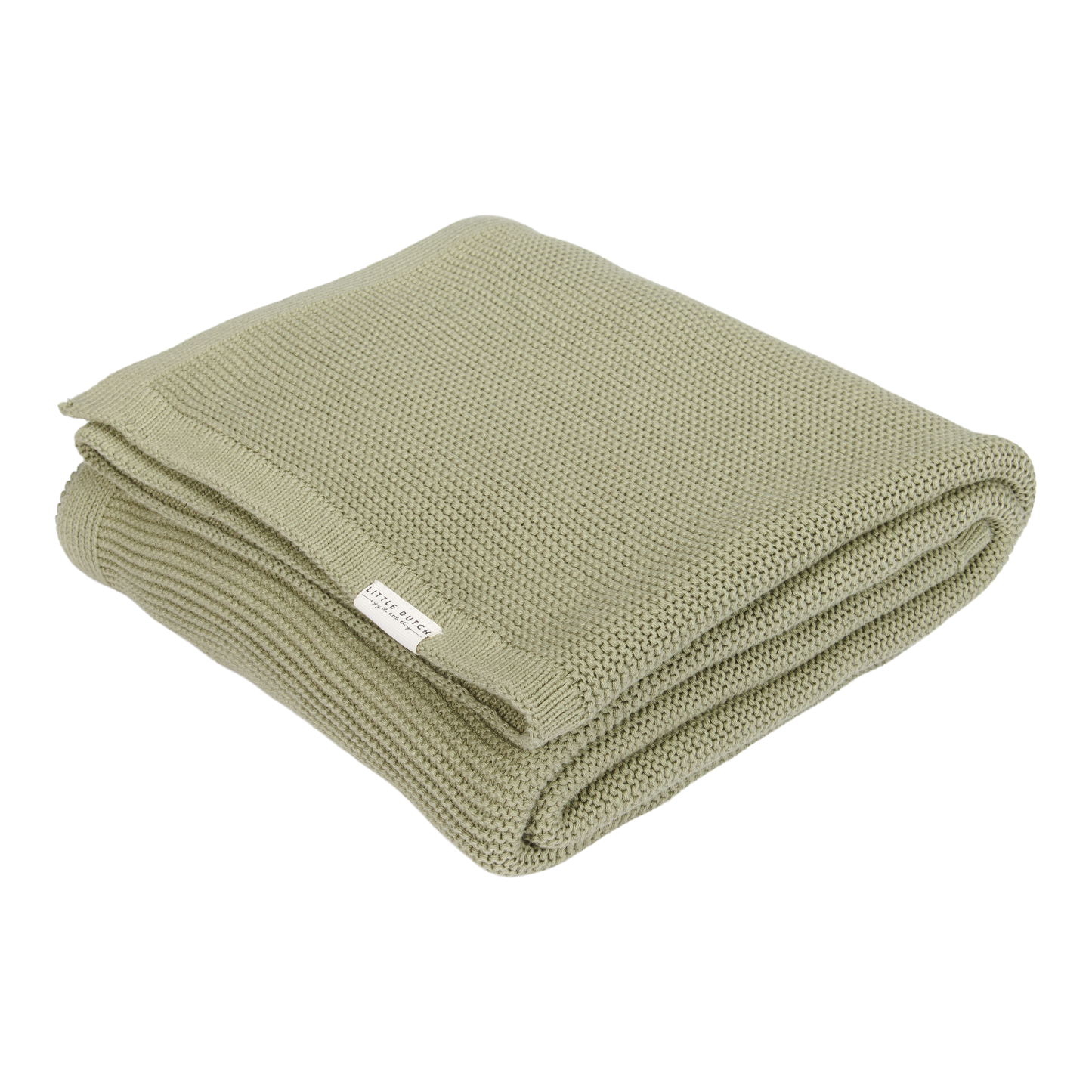 Little Dutch gebreid wiegdeken Olive