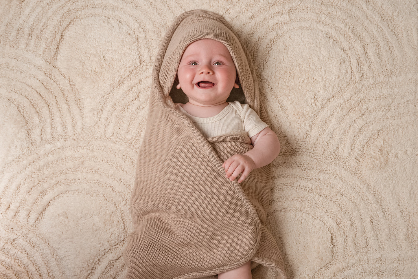 Little Dutch badcape Pure Beige 75x75cm