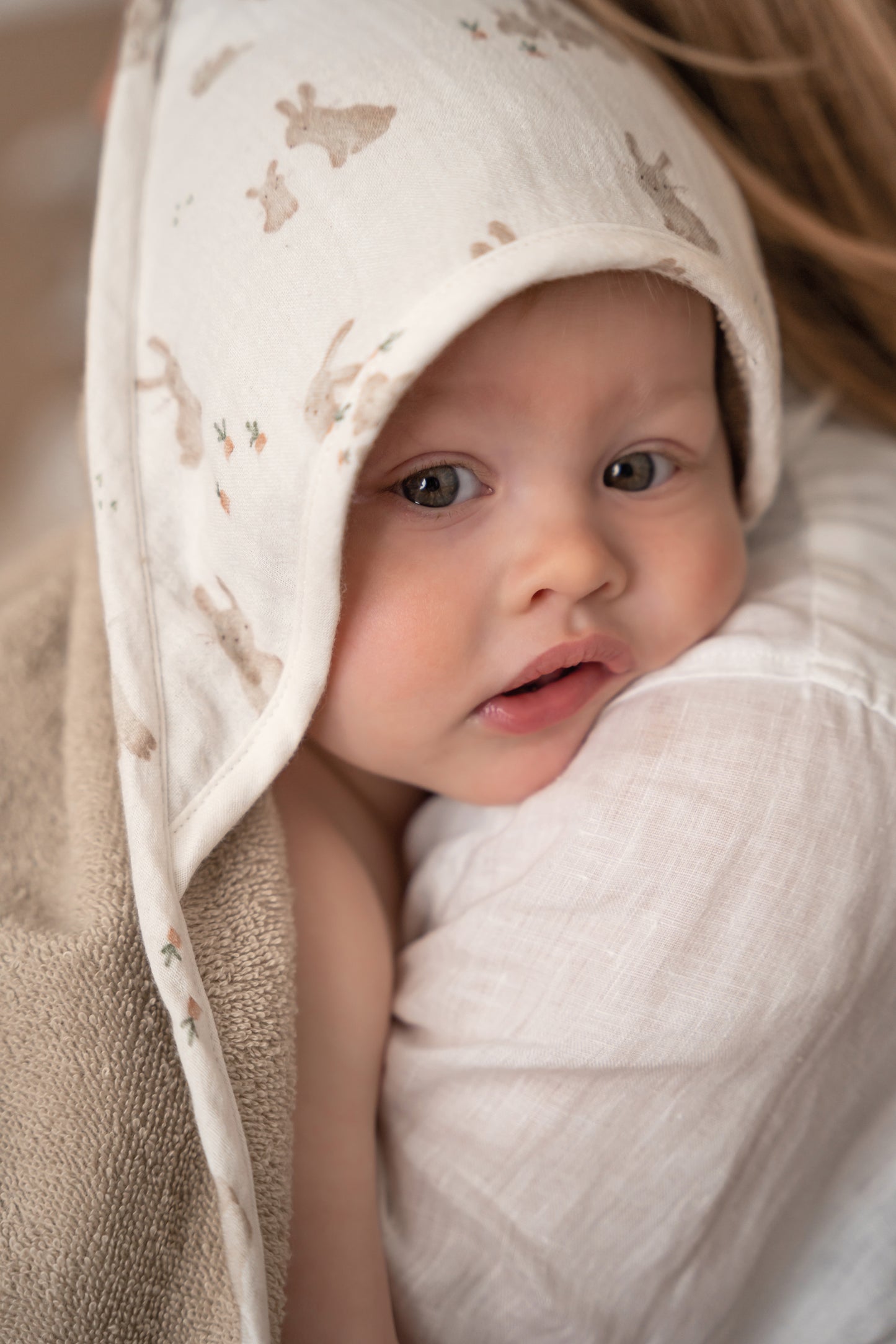 Little Dutch badcape hydrofiel Baby Bunny 75x75cm