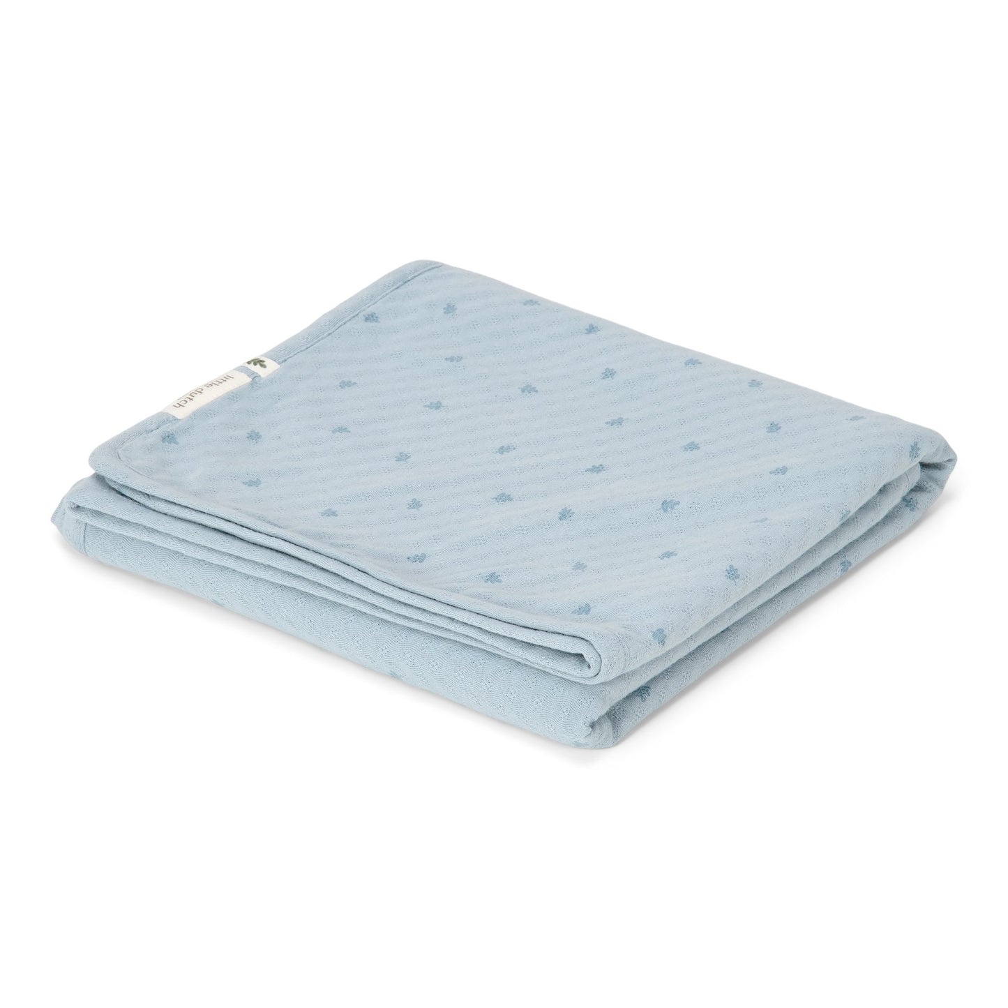 Wiegdeken blauw "Pure Denim Blue"