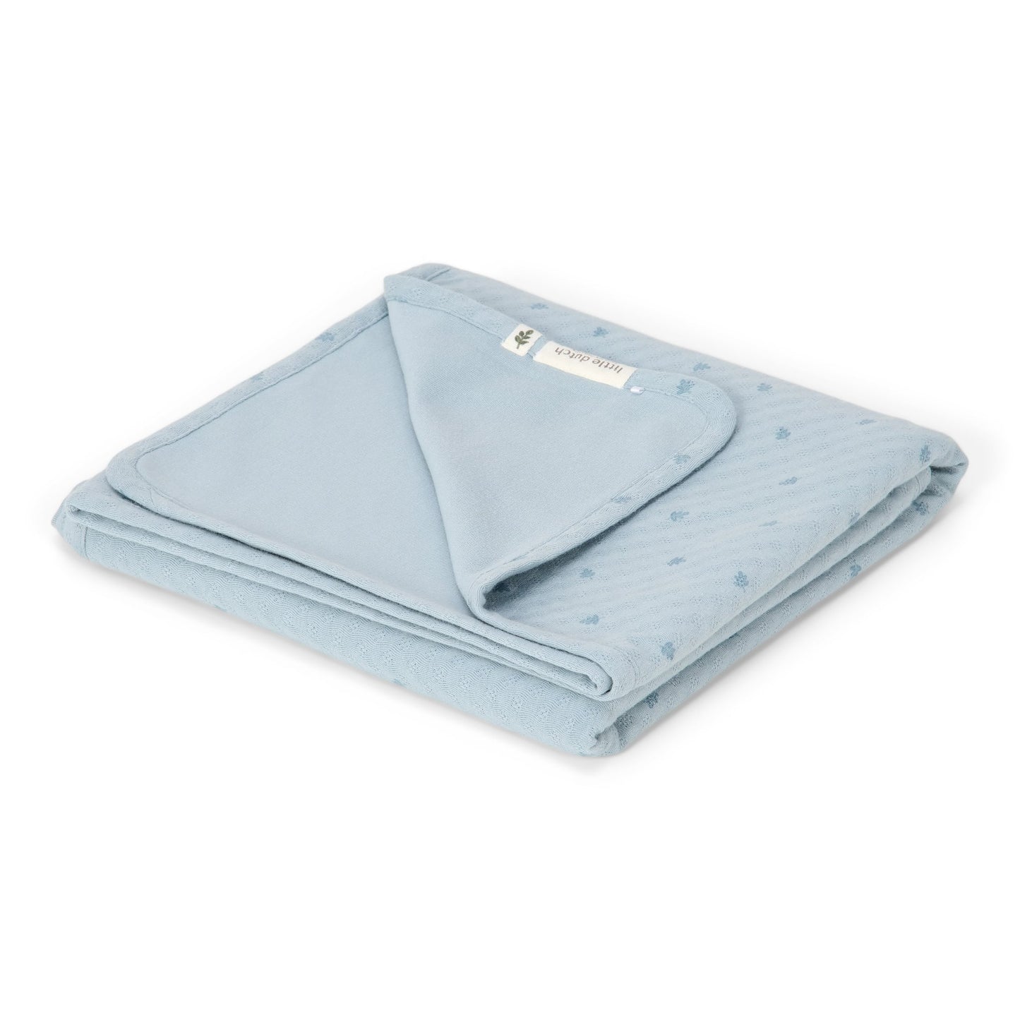 Wiegdeken blauw "Pure Denim Blue"