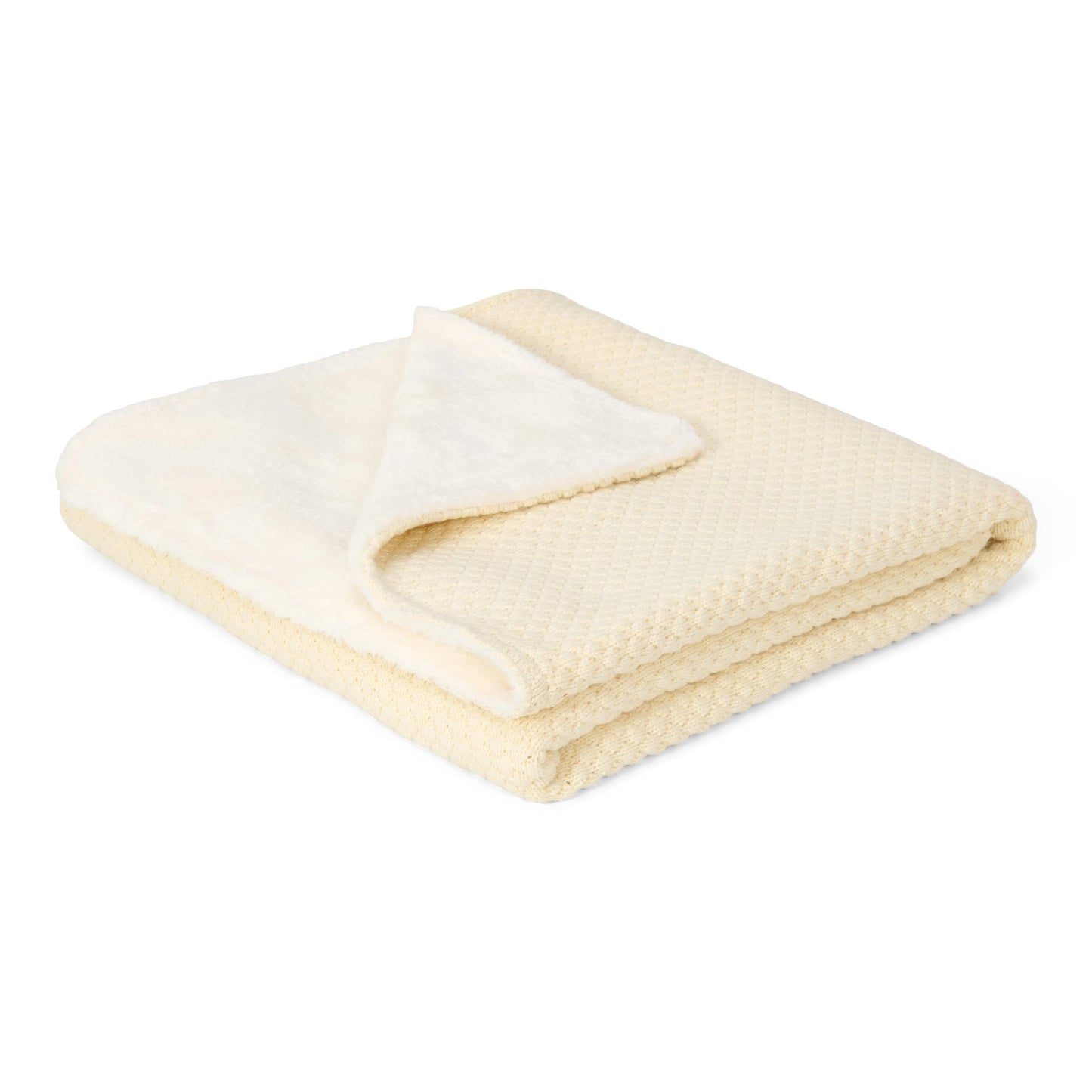 Wiegdeken gebreid wit "Pure White"