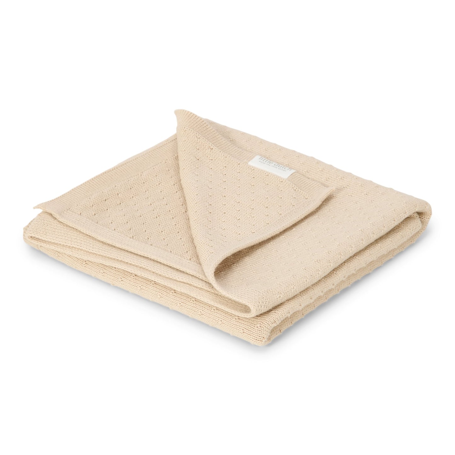 Wiegdeken gebreid beige "Pure Soft Beige"