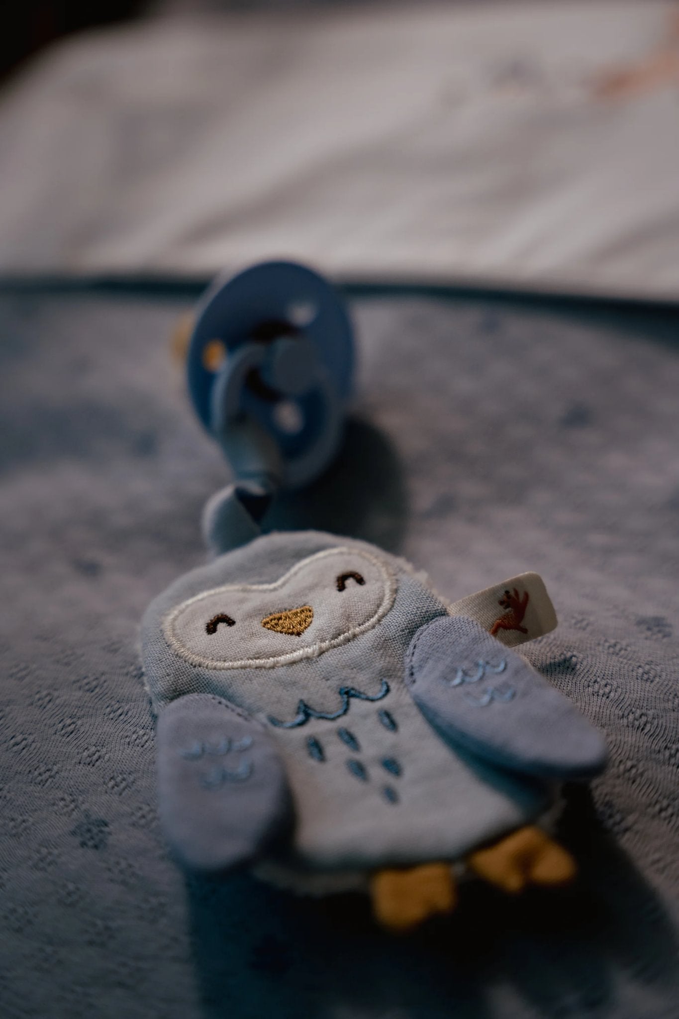 Wiegdeken blauw "Pure Denim Blue"