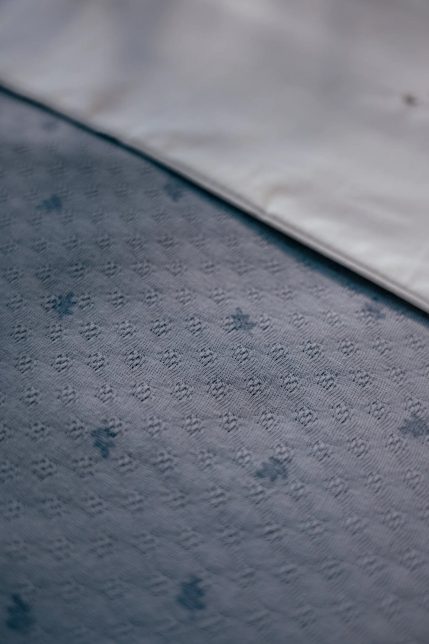 Wiegdeken blauw "Pure Denim Blue"