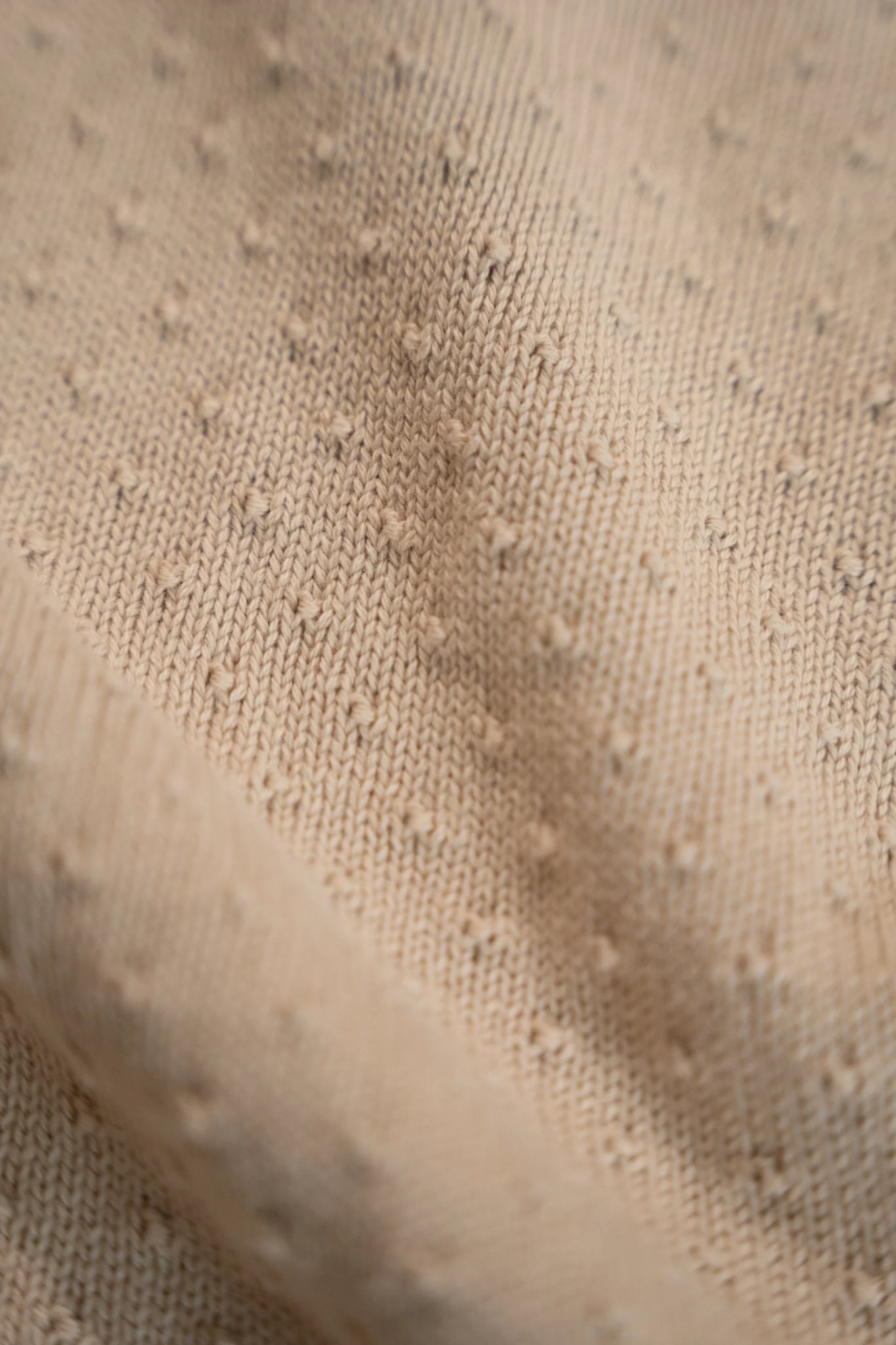 Wiegdeken gebreid beige "Pure Soft Beige"
