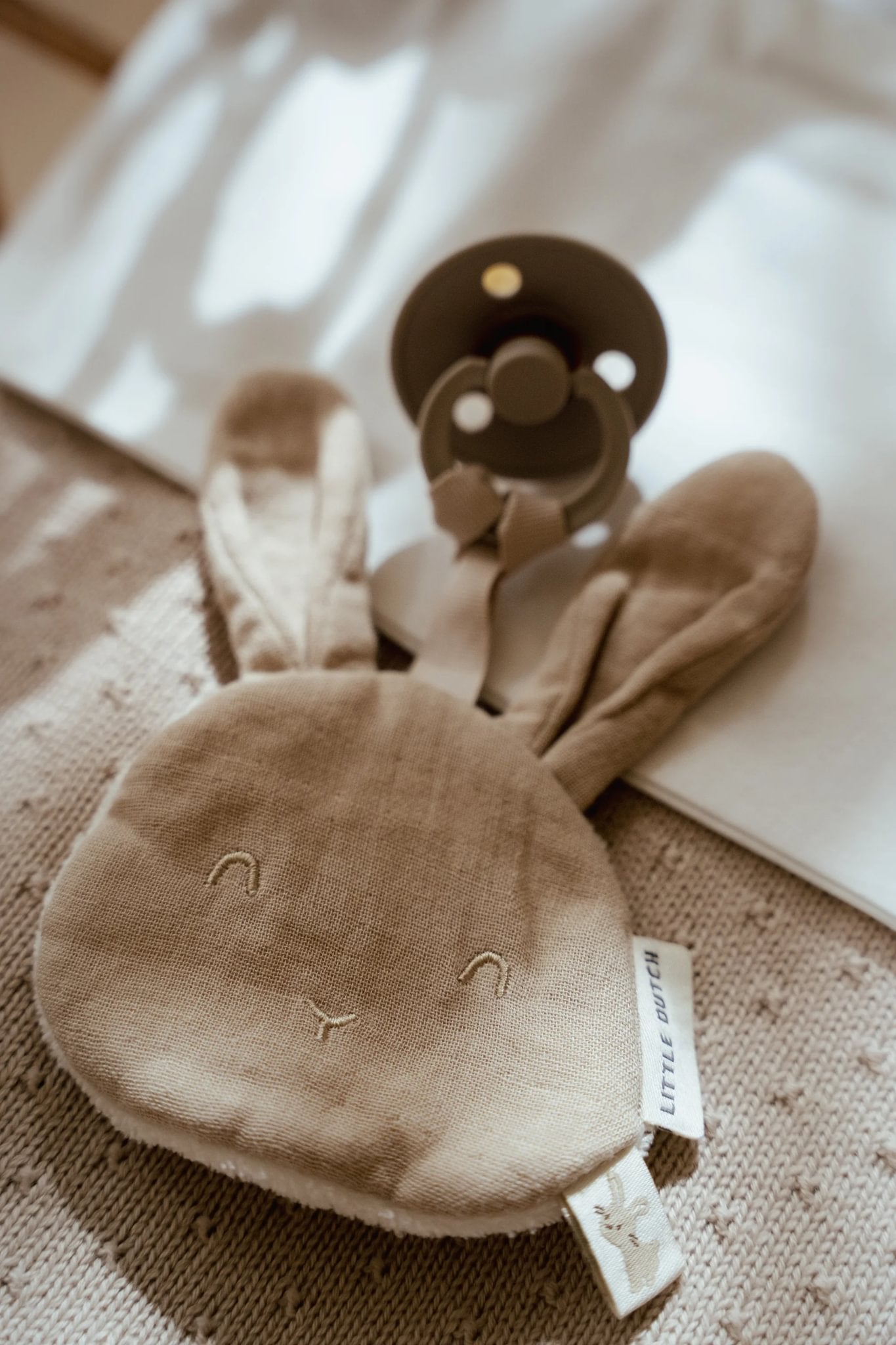 Wiegdeken gebreid beige "Pure Soft Beige"