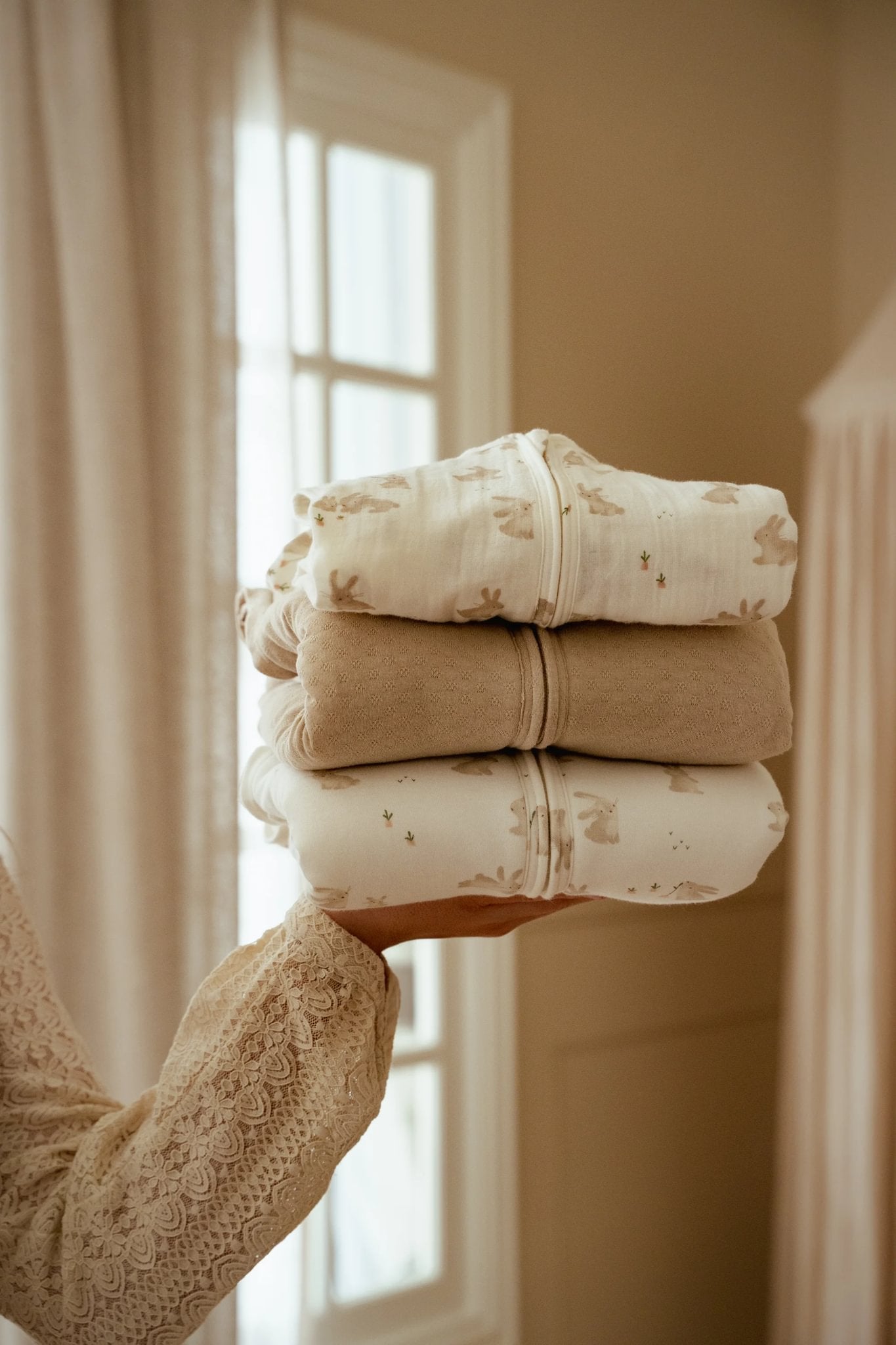 Slaapzak winter soft beige "Little Goose"