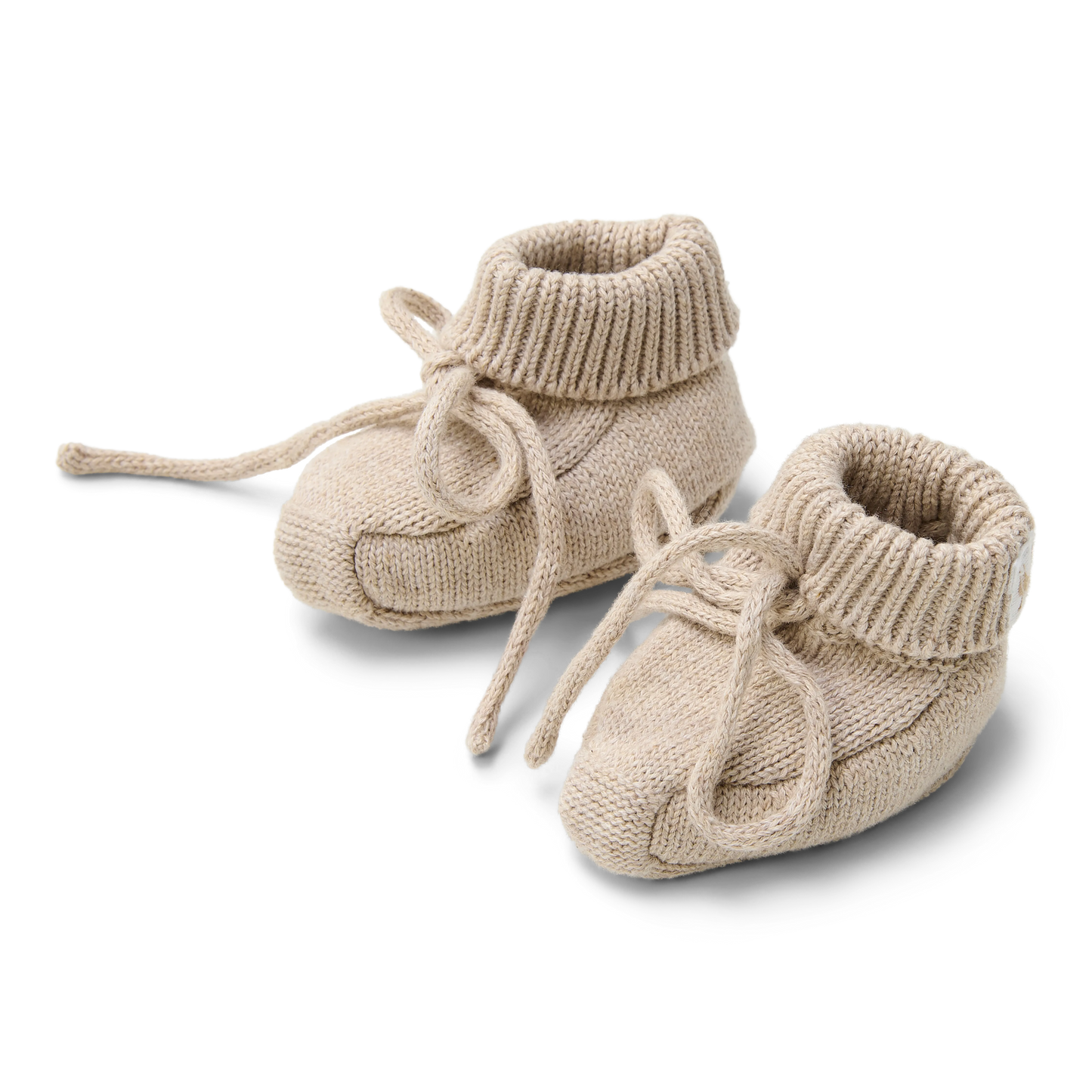 Gebreide slofjes beige Little Goose