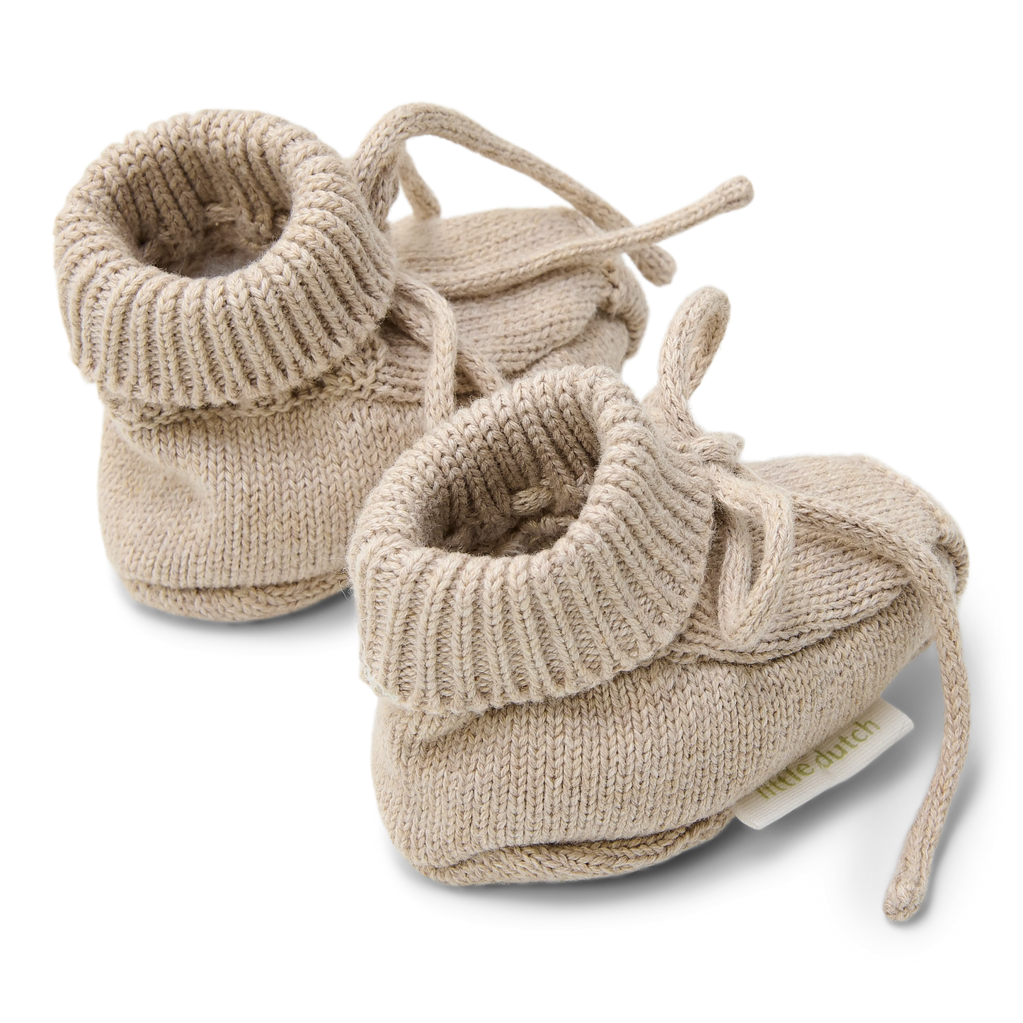 Gebreide slofjes beige Little Goose