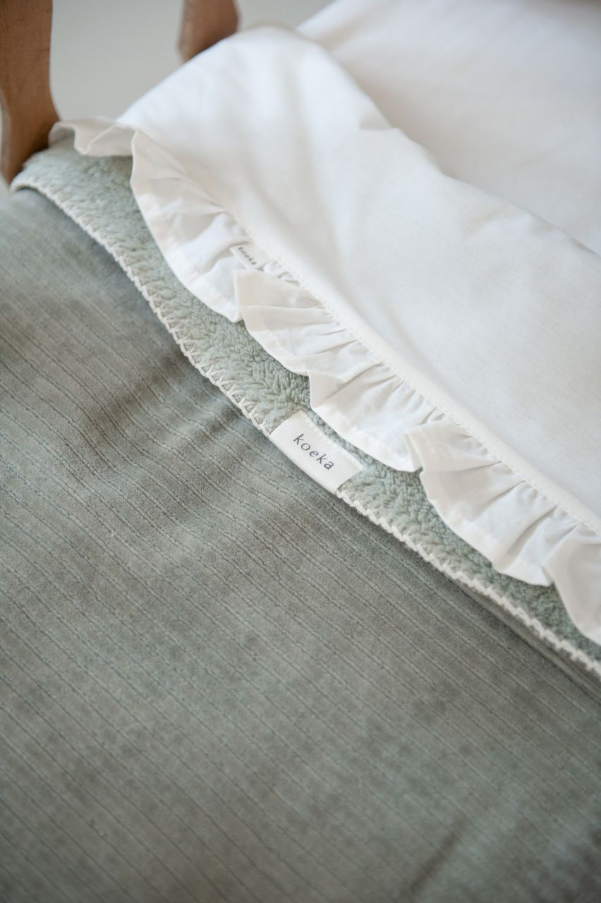 Koeka wiegdeken Teddy Shadow Green