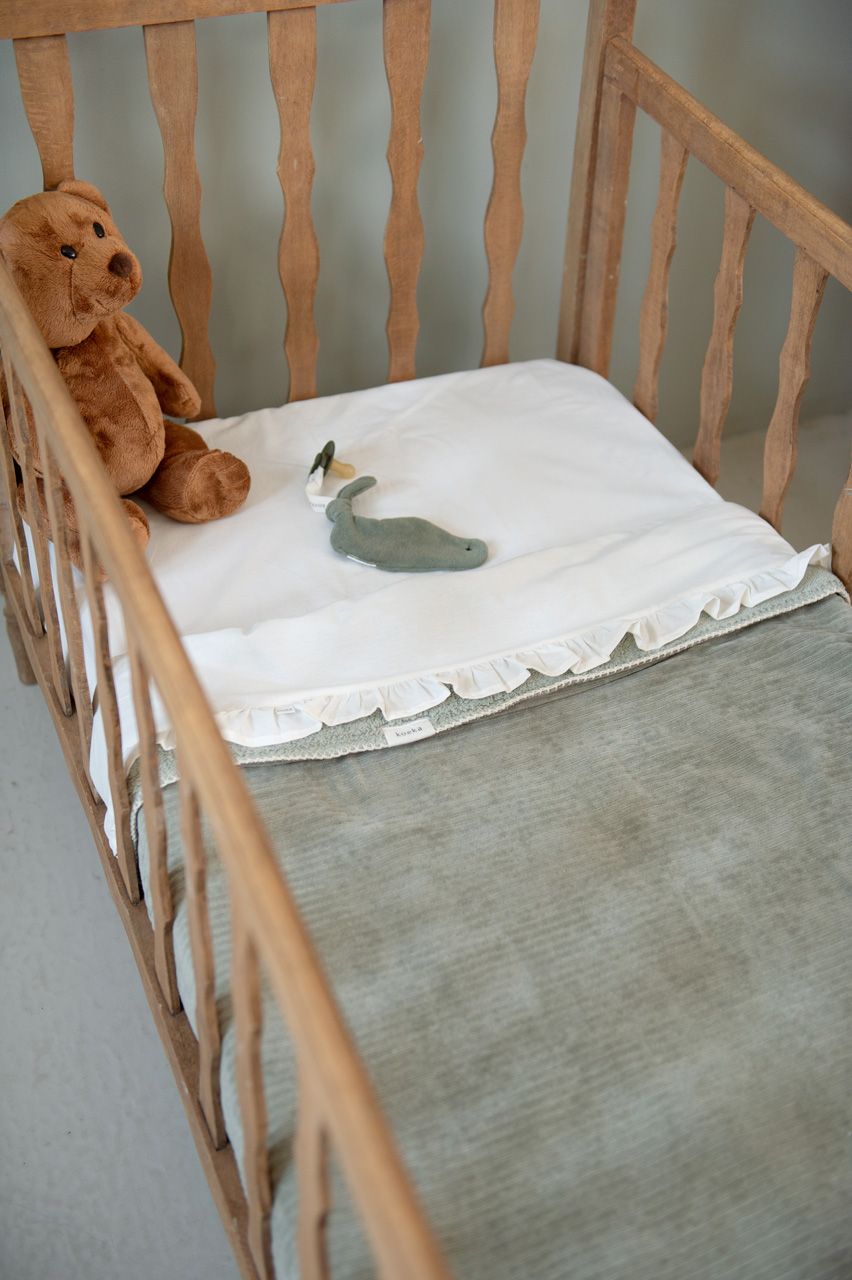 Koeka wiegdeken Teddy Shadow Green