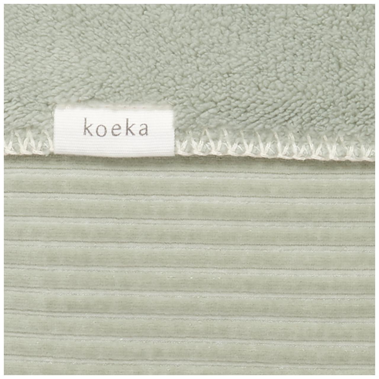 Koeka wiegdeken Teddy Shadow Green