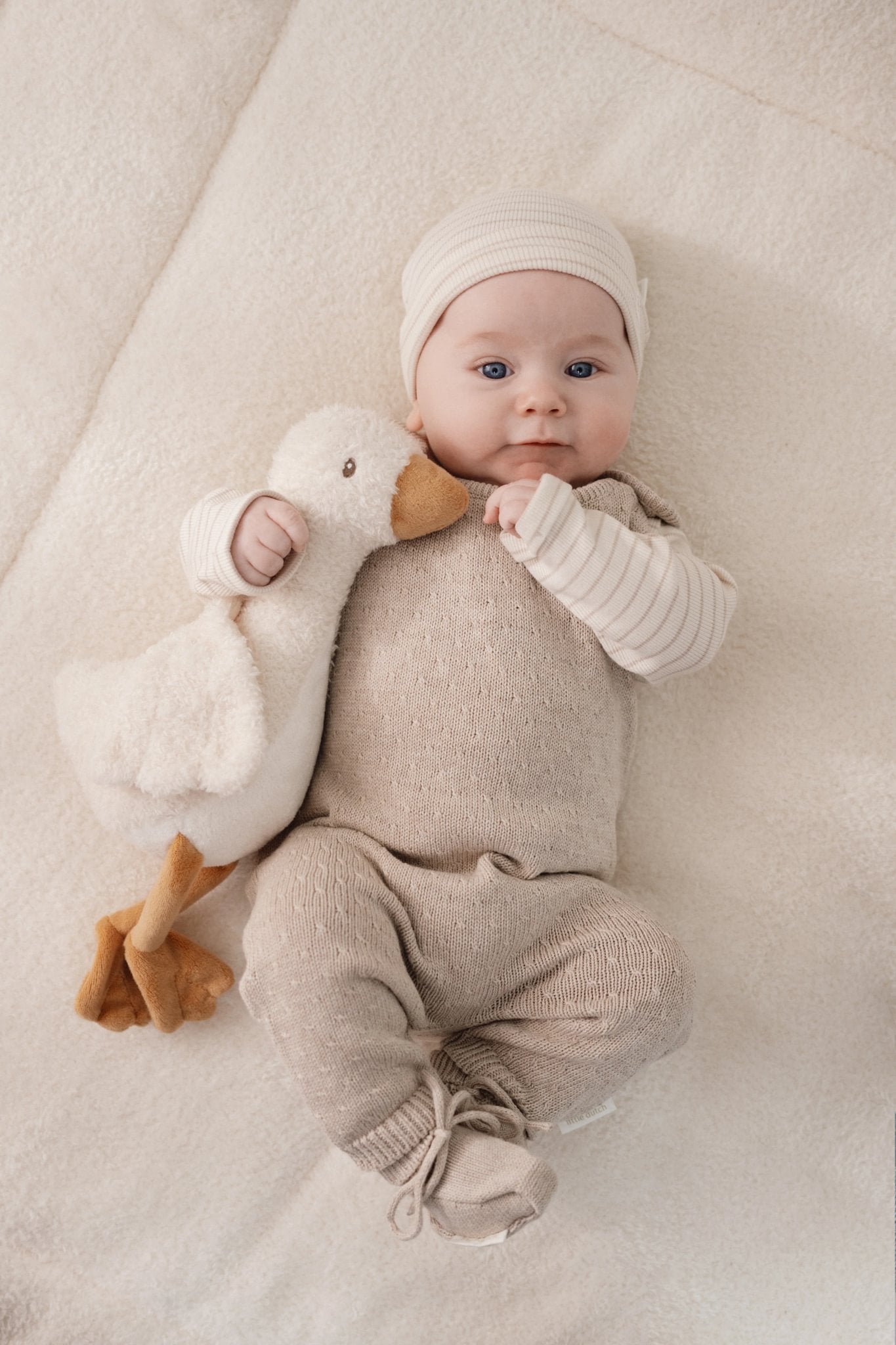 Gebreid boxpakje beige Little Goose