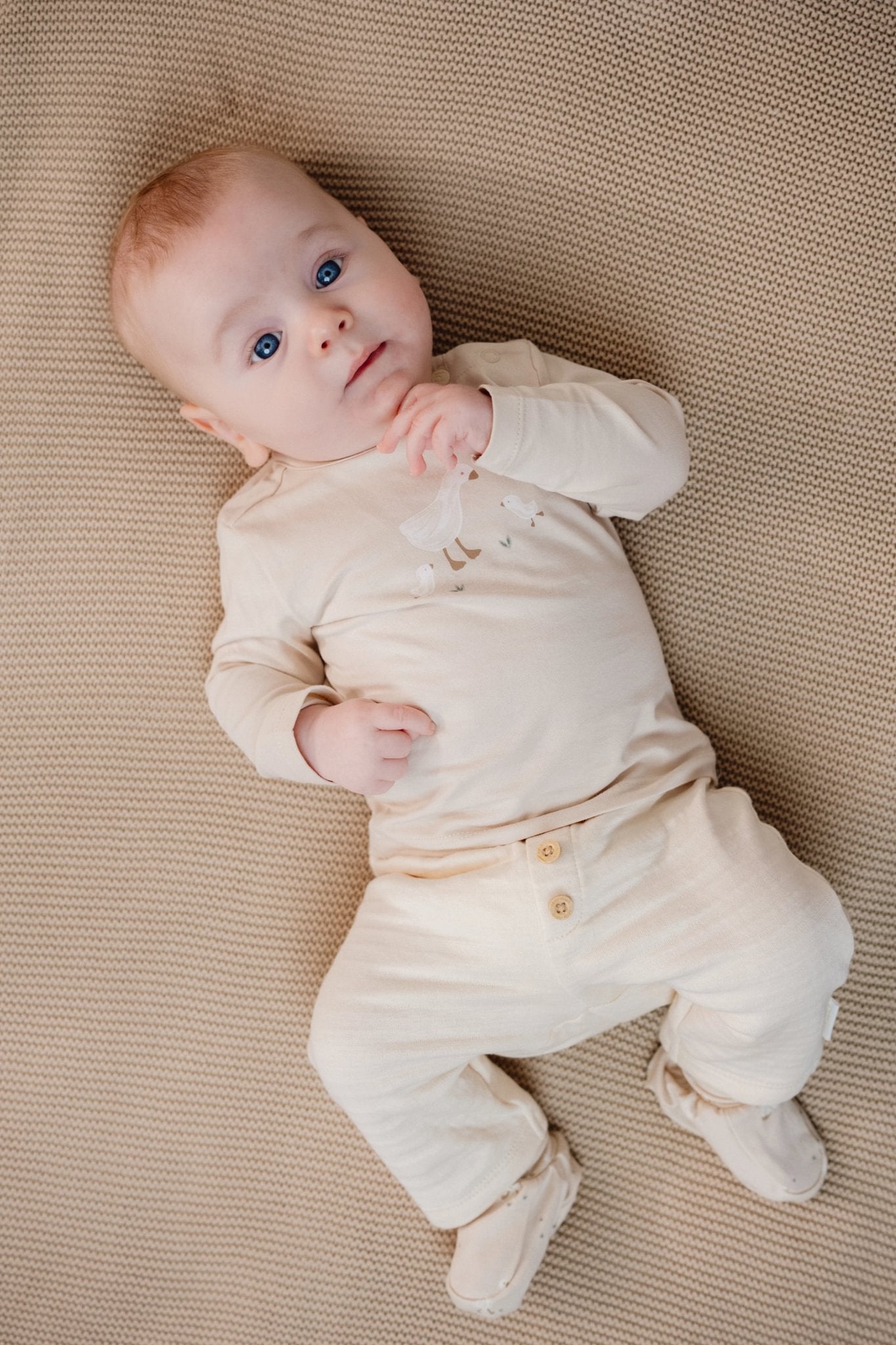 Broek beige Newborn Naturals Little Goose