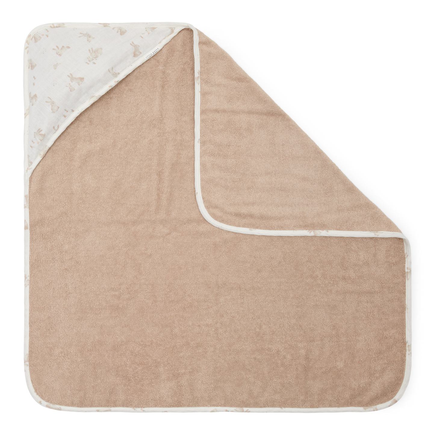 Little Dutch badcape hydrofiel Baby Bunny 75x75cm