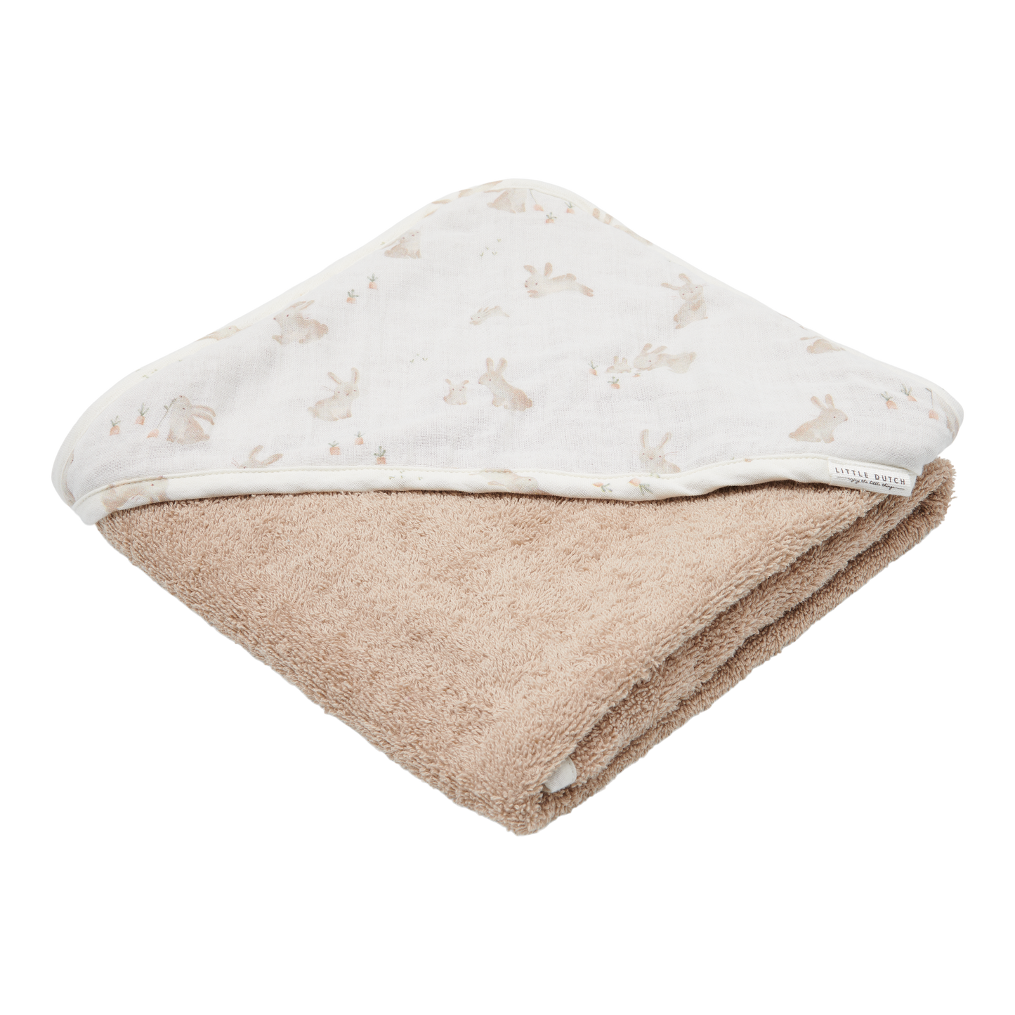 Little Dutch badcape hydrofiel Baby Bunny 75x75cm