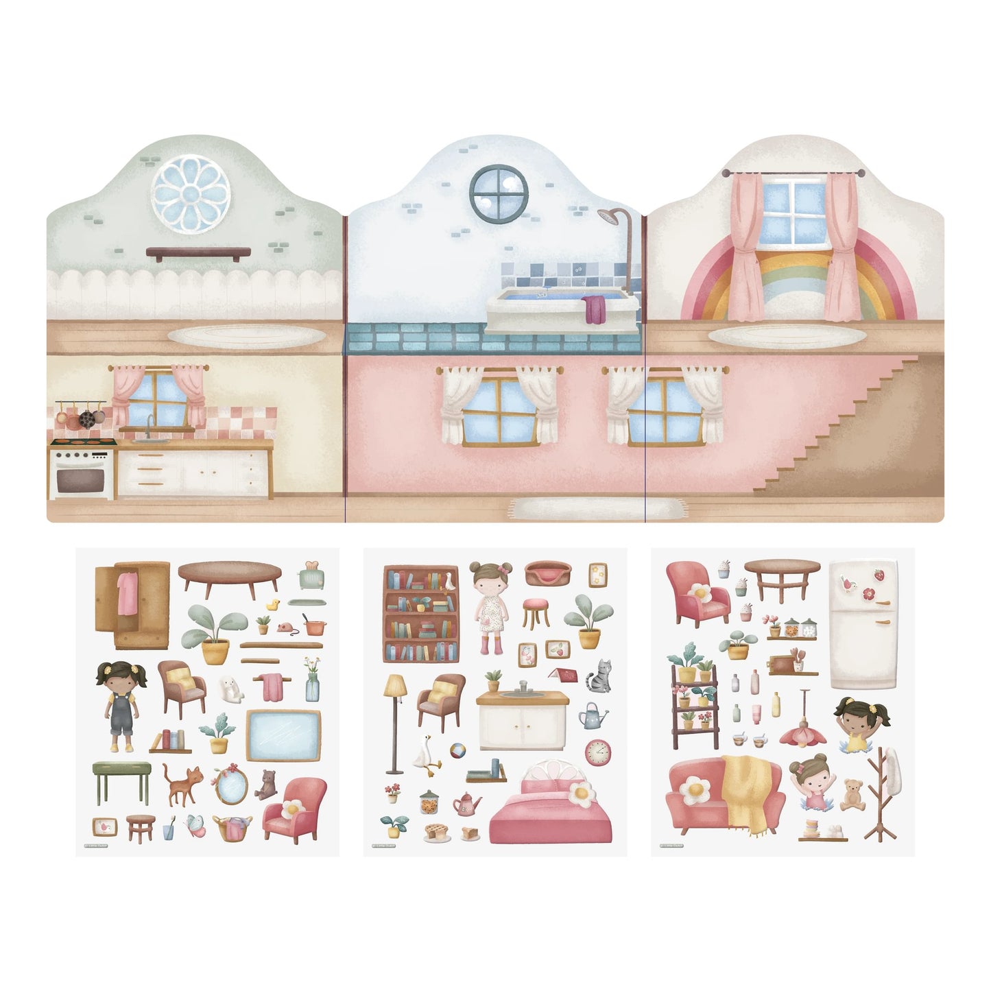 Herbruikbare stickerboek Rosa