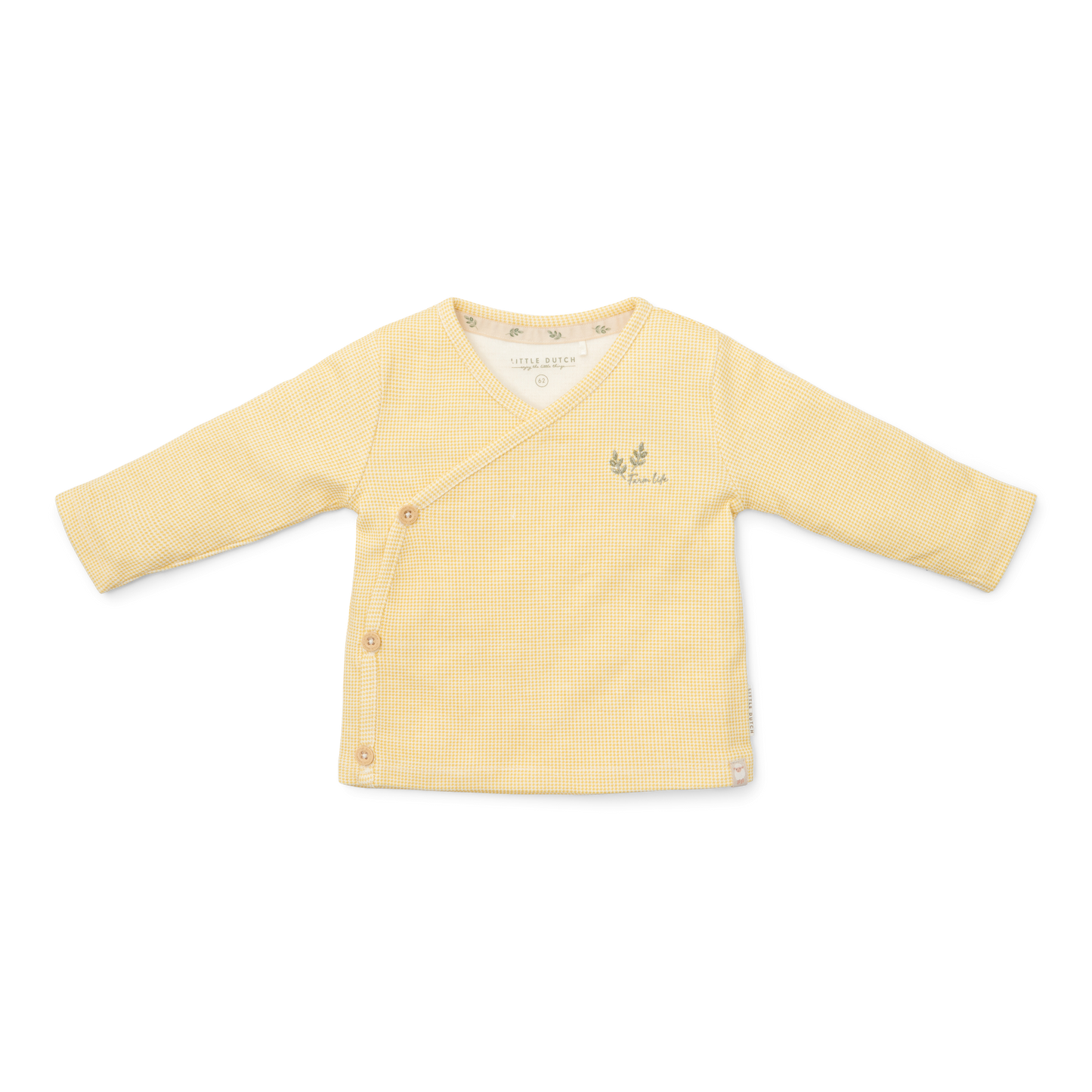 Little Dutch T-shirt overslag lange mouw Warm Yellow Check