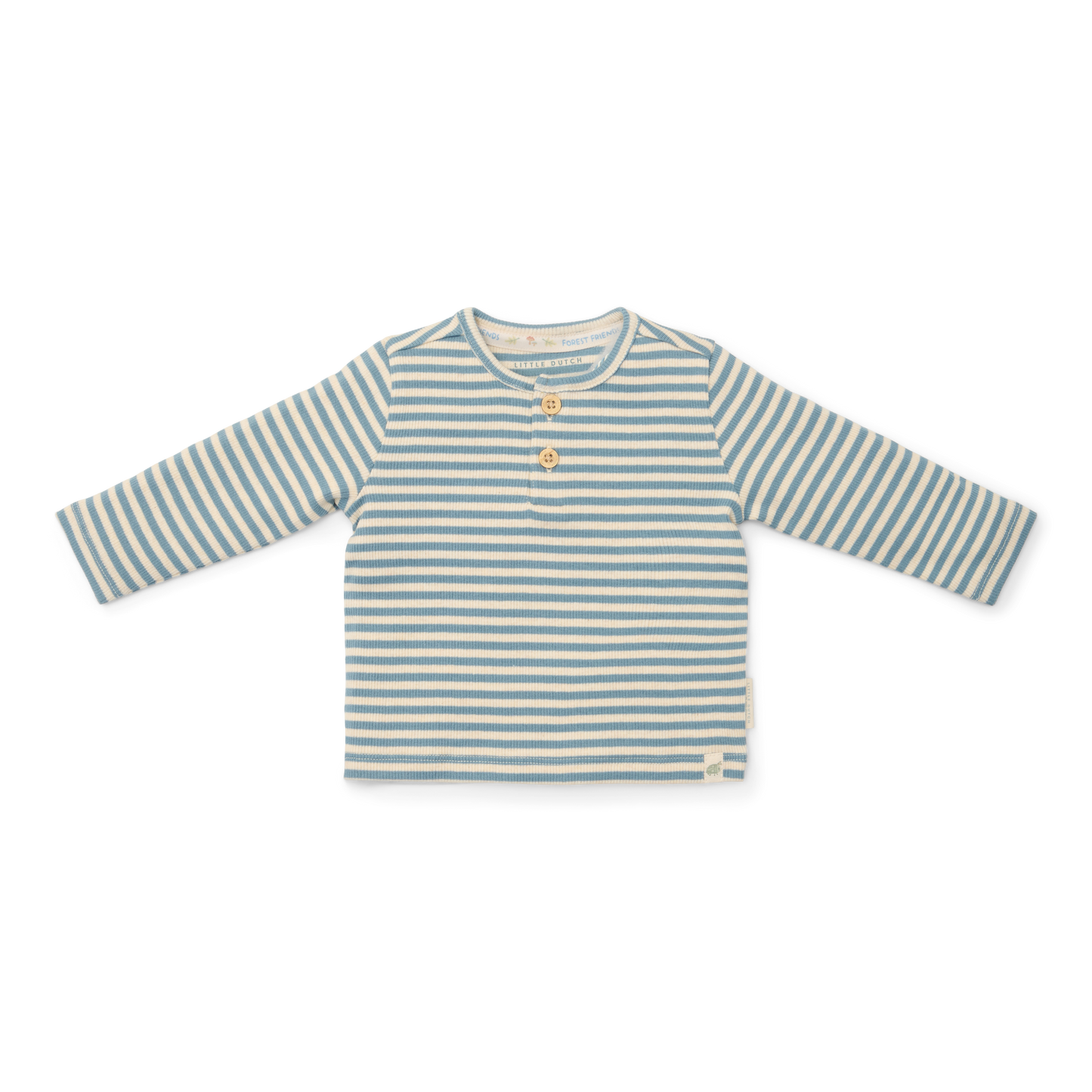 T-shirt lange mouw Stone Blue Stripe maat 56