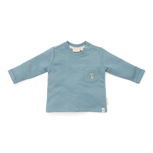 T-shirt lange mouw Stone Blue maat 56