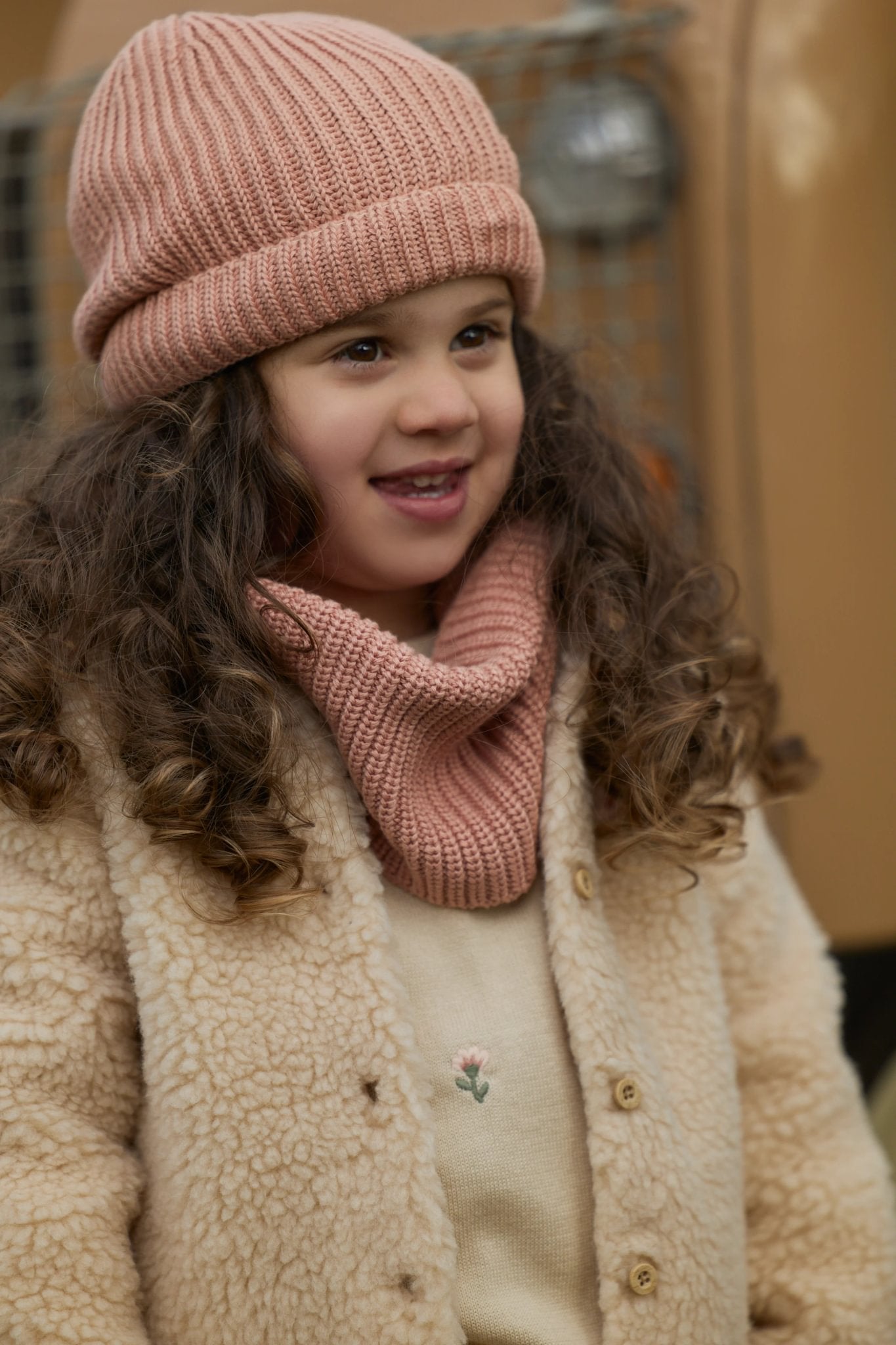 Gebreide sjaal "Deep Pink"