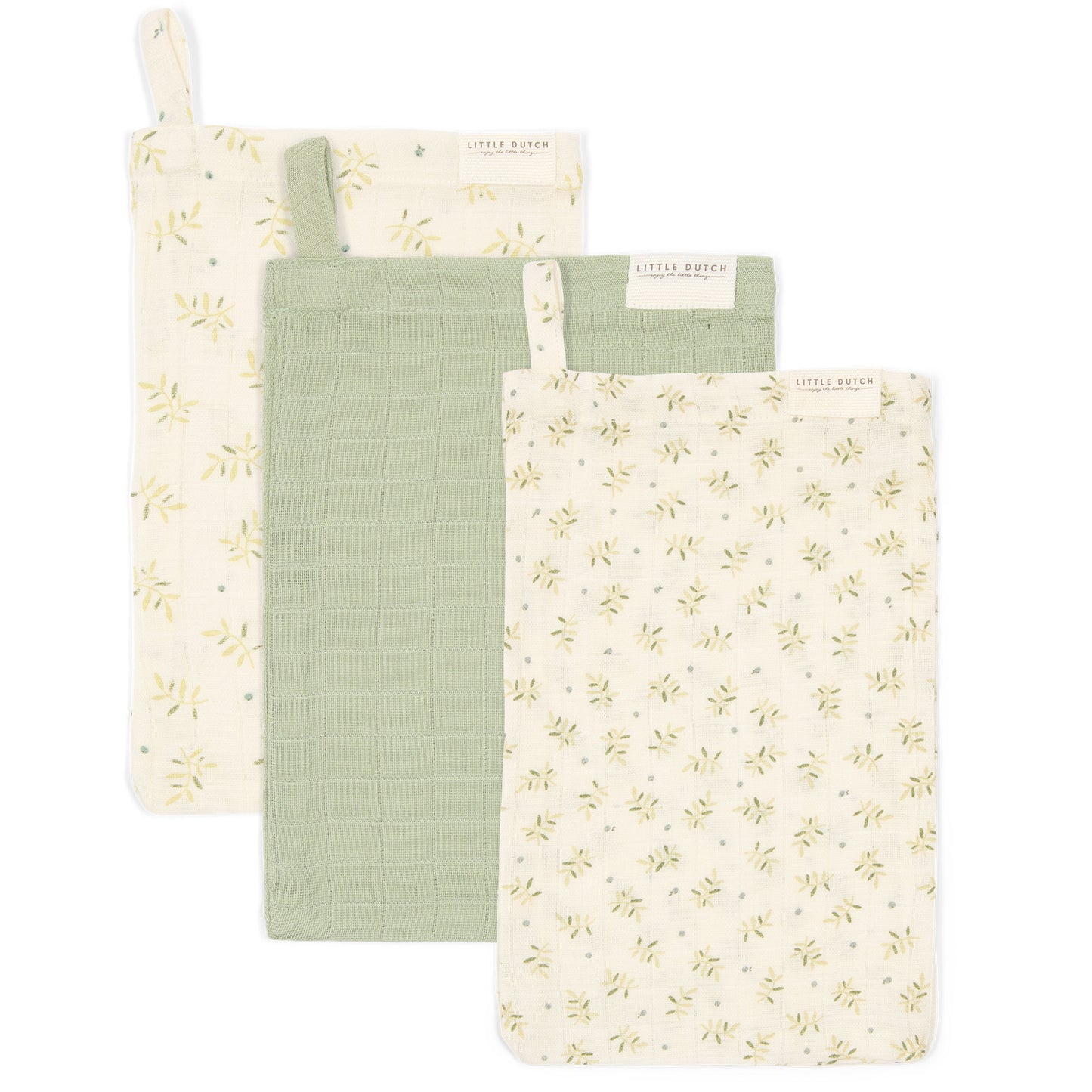 Little Dutch washandjes "Blueberry Leaves & Sage"