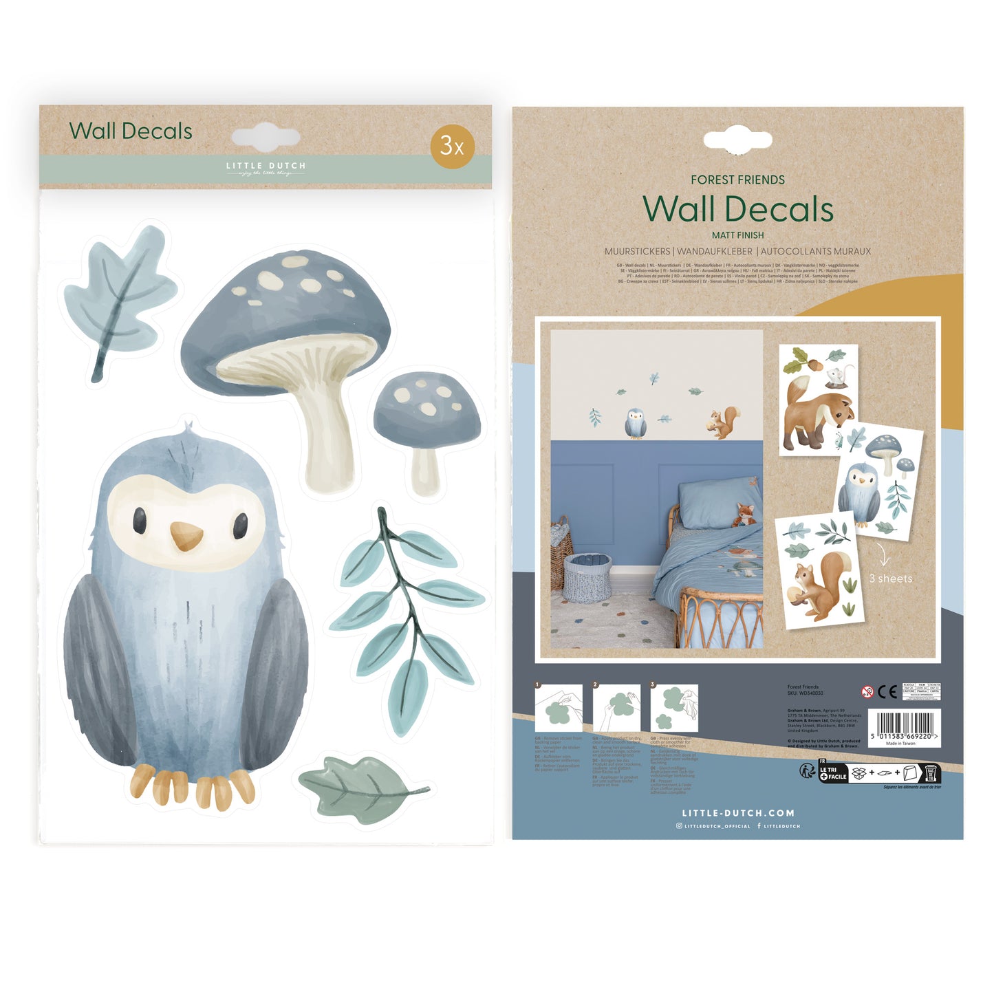 Little Dutch muurstickers "Forest Friends"