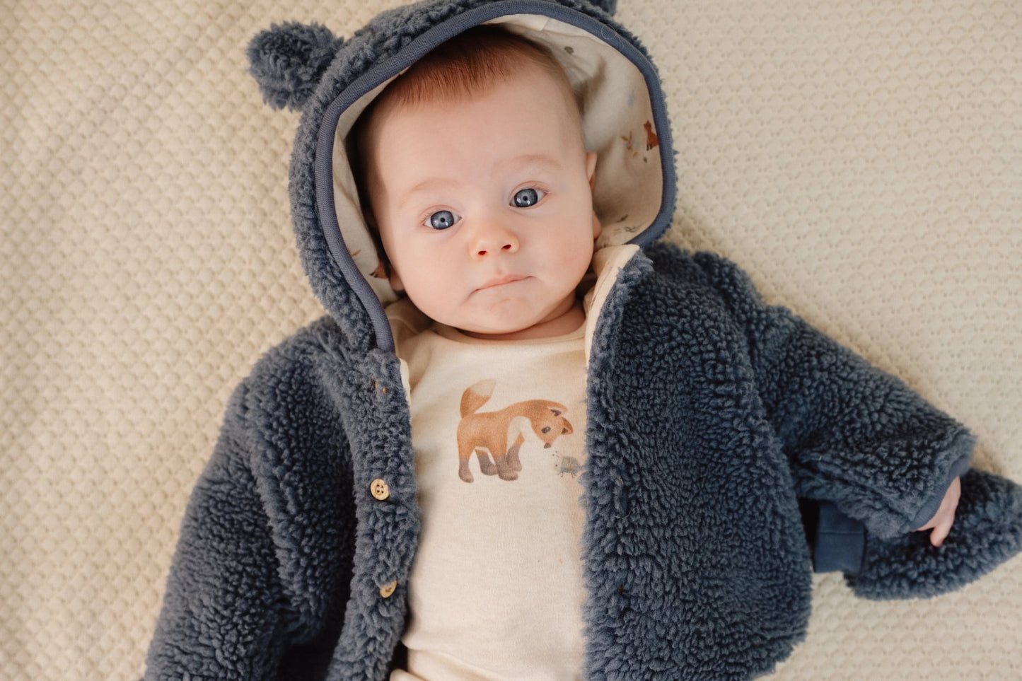 Teddy jasje blauw
