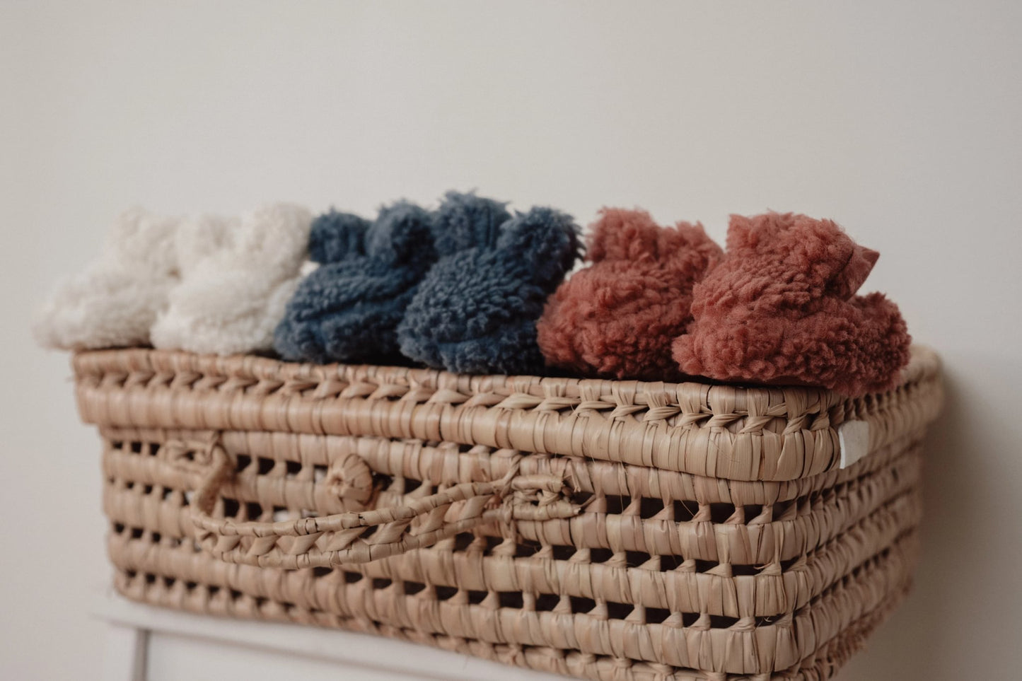 Teddy slofjes blauw