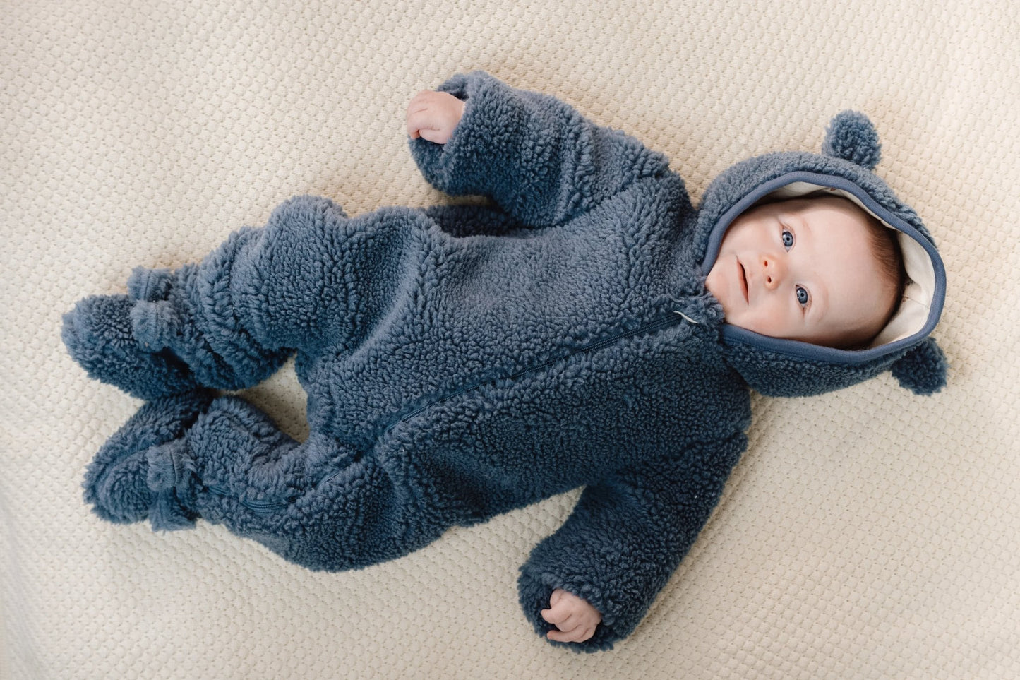 Teddy slofjes blauw