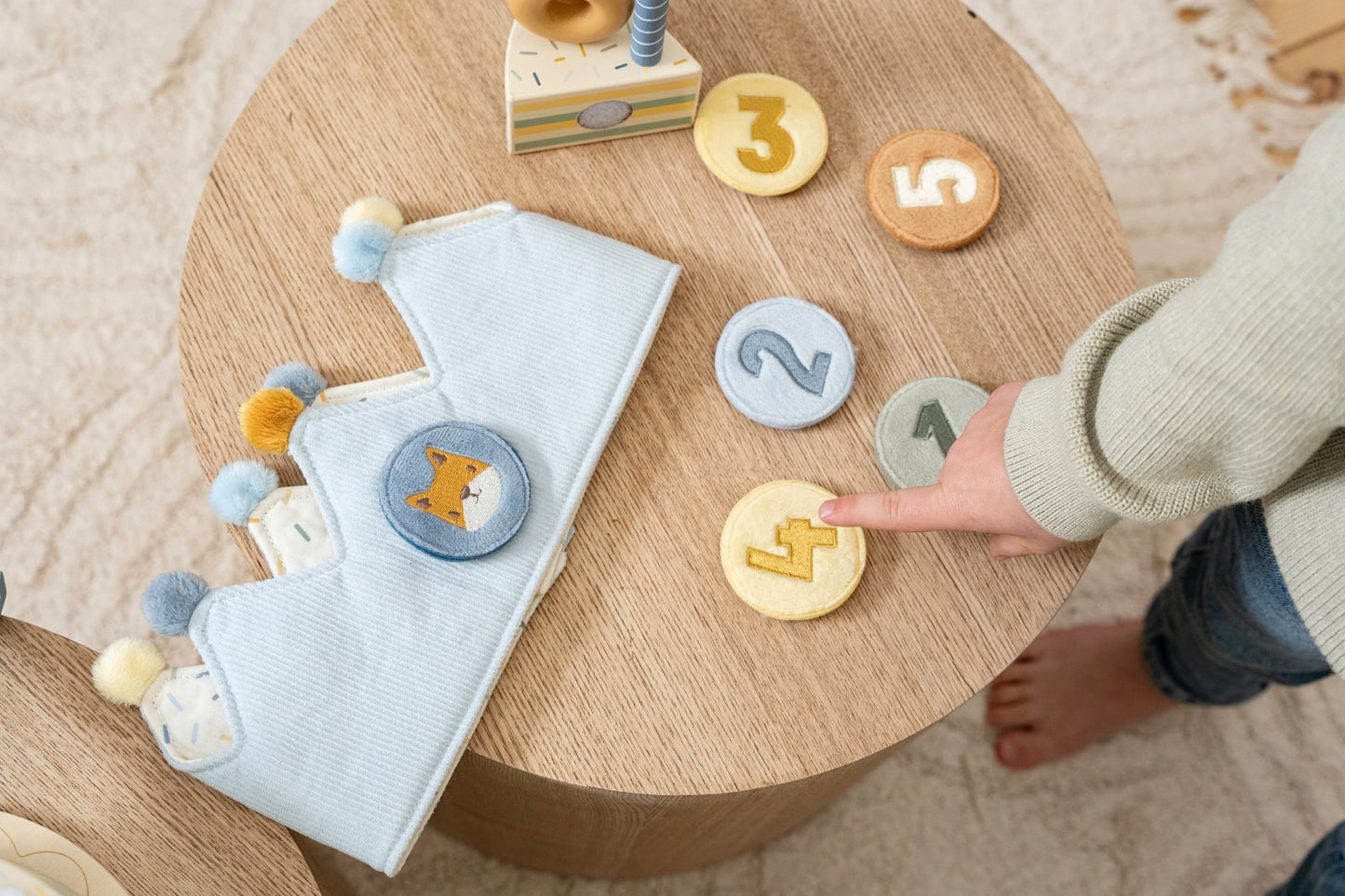 Verjaardagskroon cijfers blauw