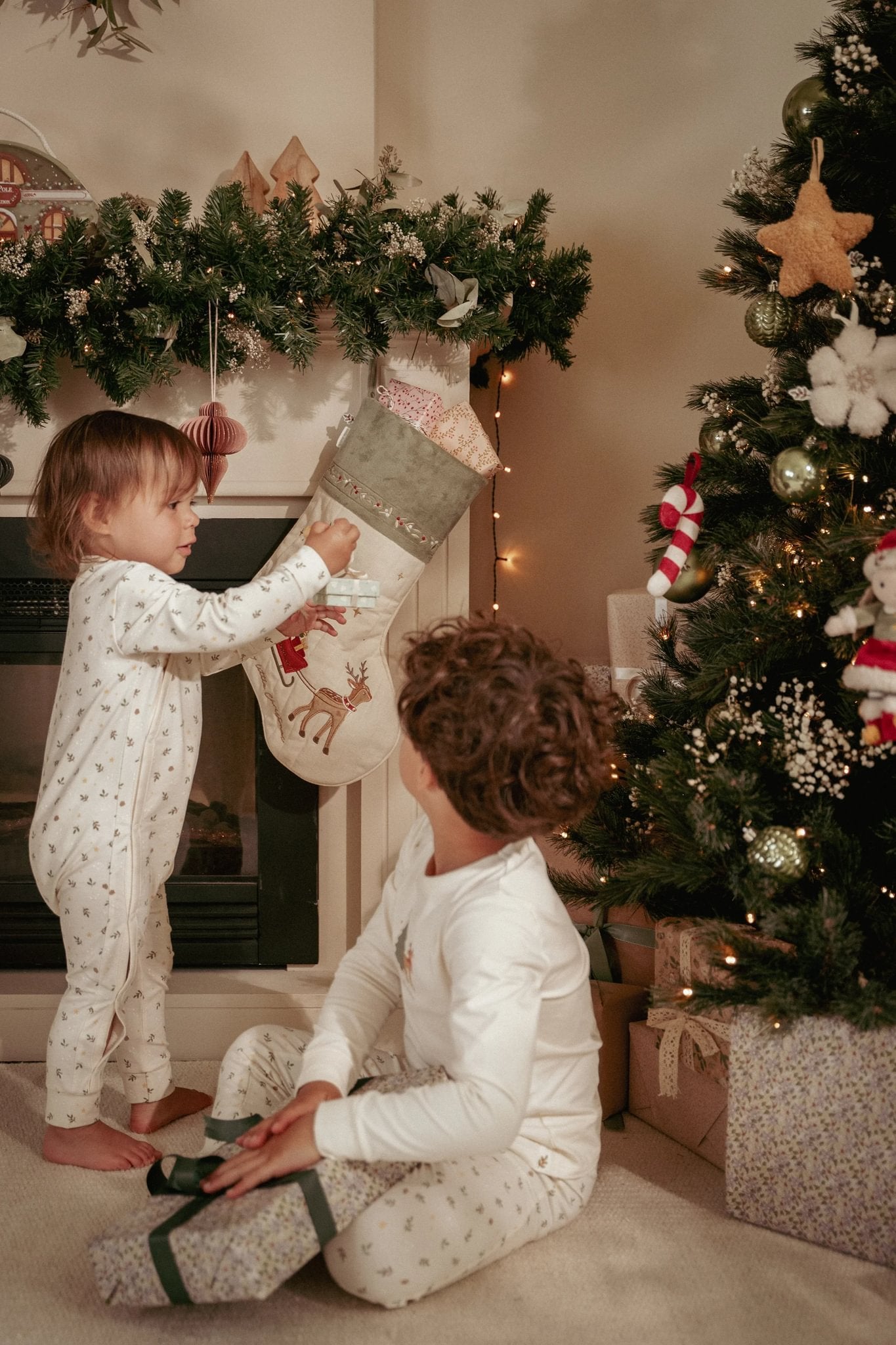 Kerstpyjama "Little Christmas" tweedelig