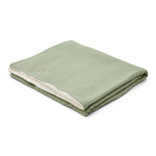 Wiegdeken gebreid groen "Pure Sage"