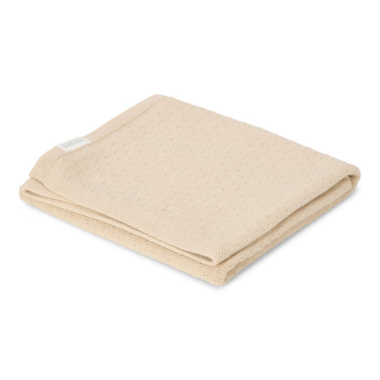 Wiegdeken gebreid beige "Pure Soft Beige"