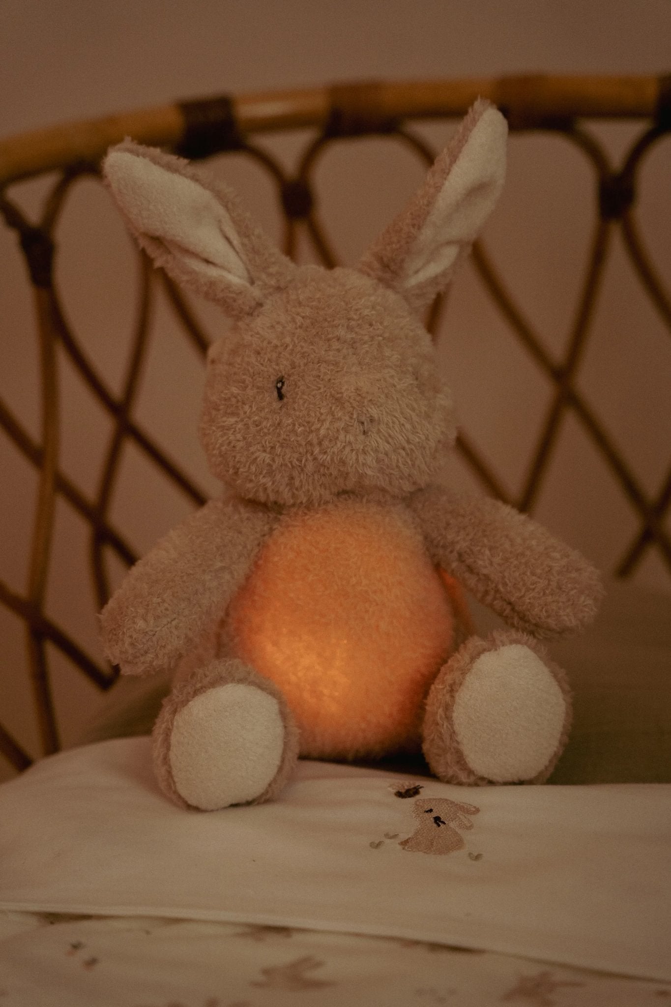 Knuffelkonijn licht en geluid (nachtlampje)