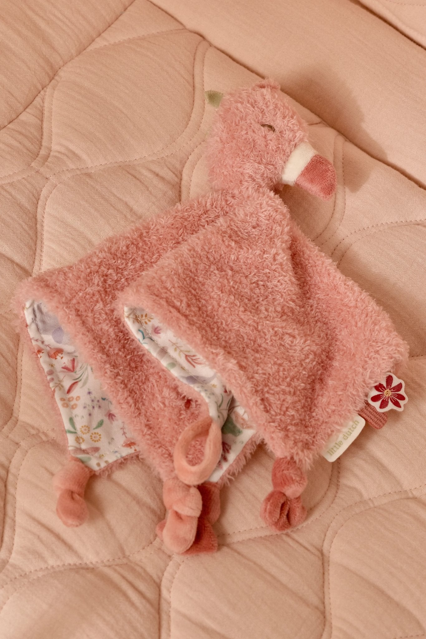 Knuffeldoekje flamingo
