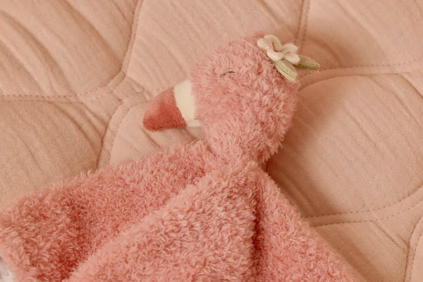 Knuffeldoekje flamingo