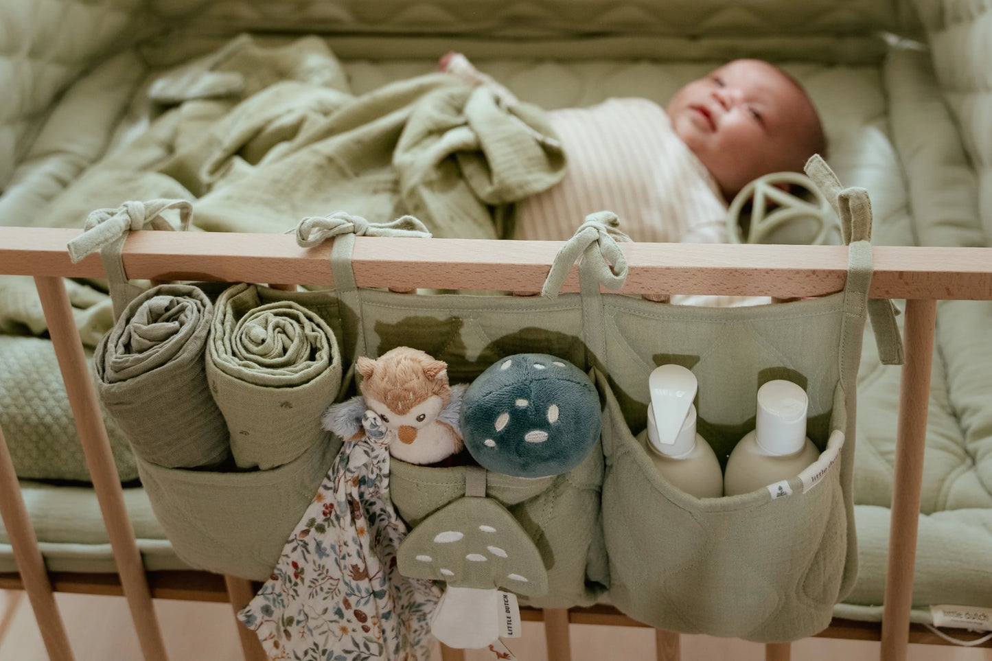 Tetradoeken hydrofiel groen "Pure Sage" 70x70cm