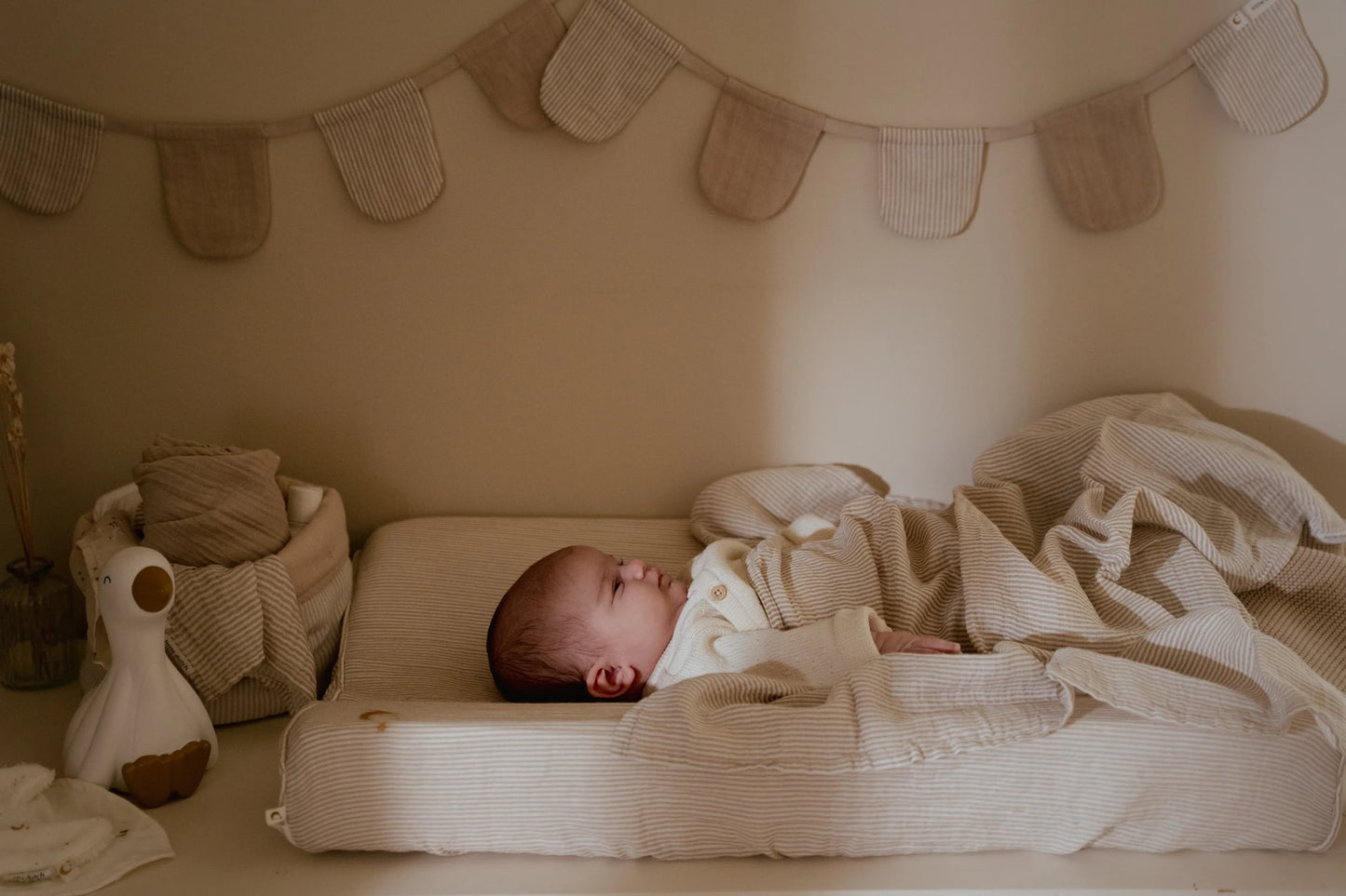 Tetradoek hydrofiel beige "Pure Soft Beige" 120x120cm