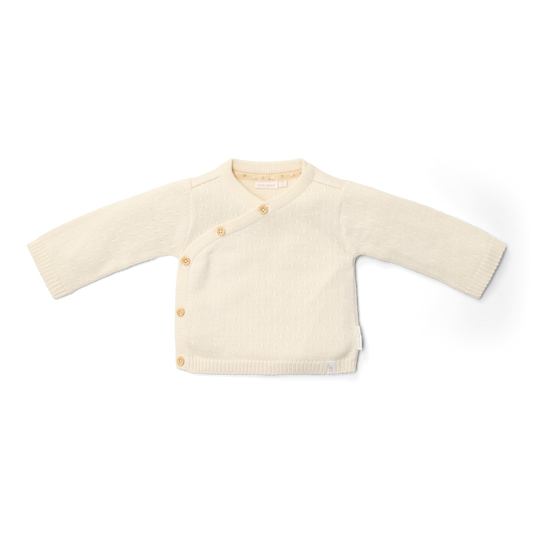 T-shirt overslag lange mouw beige Little Goose